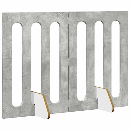Faltbarer Haustierzaun 2 stk. Betongrau 100,5 x 38 x 70 cm