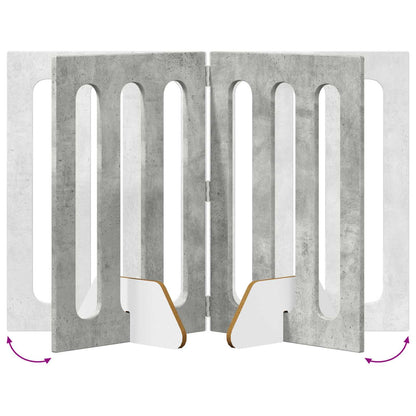 Faltbarer Haustierzaun 2 stk. Betongrau 100,5 x 38 x 70 cm