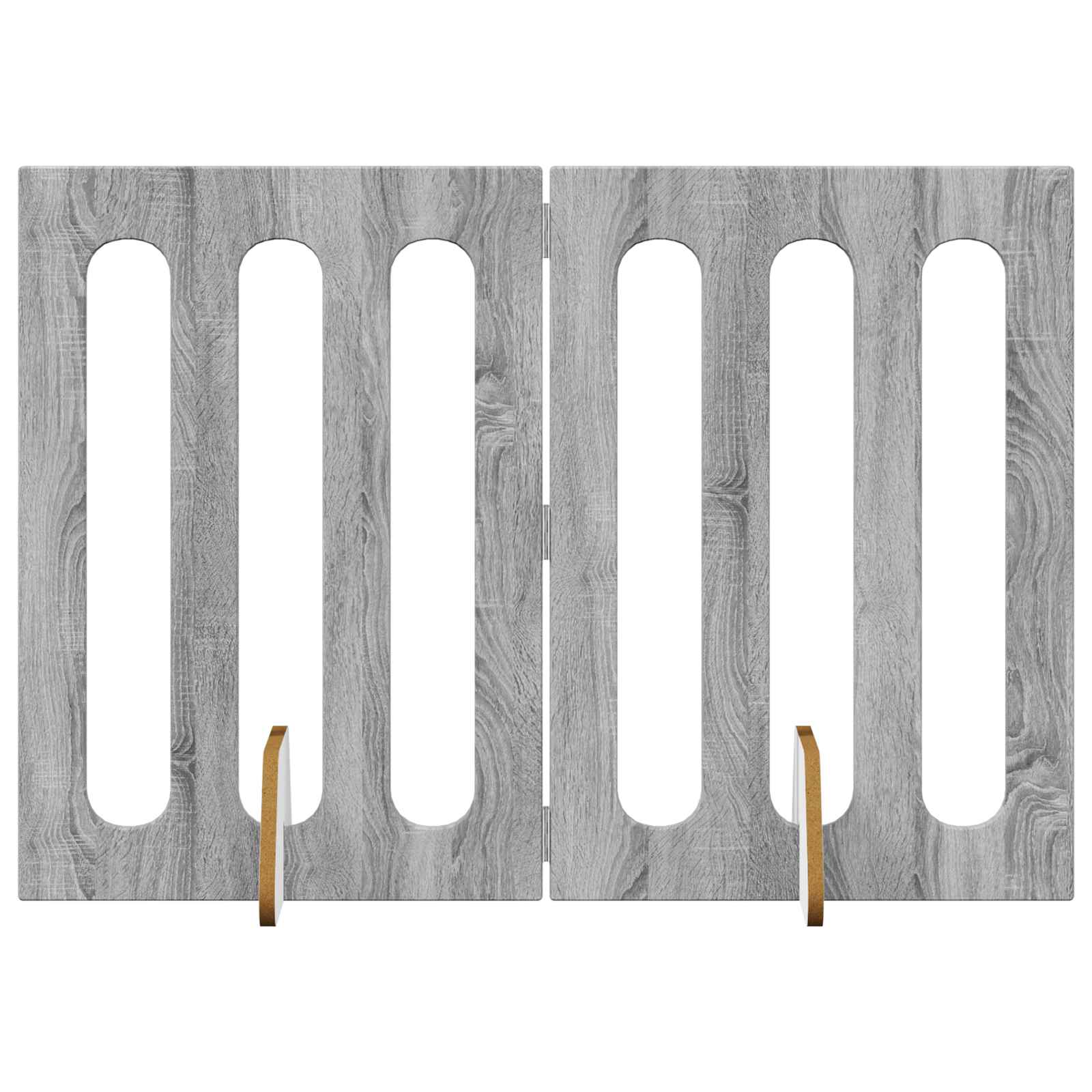 Faltbarer Haustierzaun 2 stk. Sonoma-Grau 100,5 x 38 x 70 cm