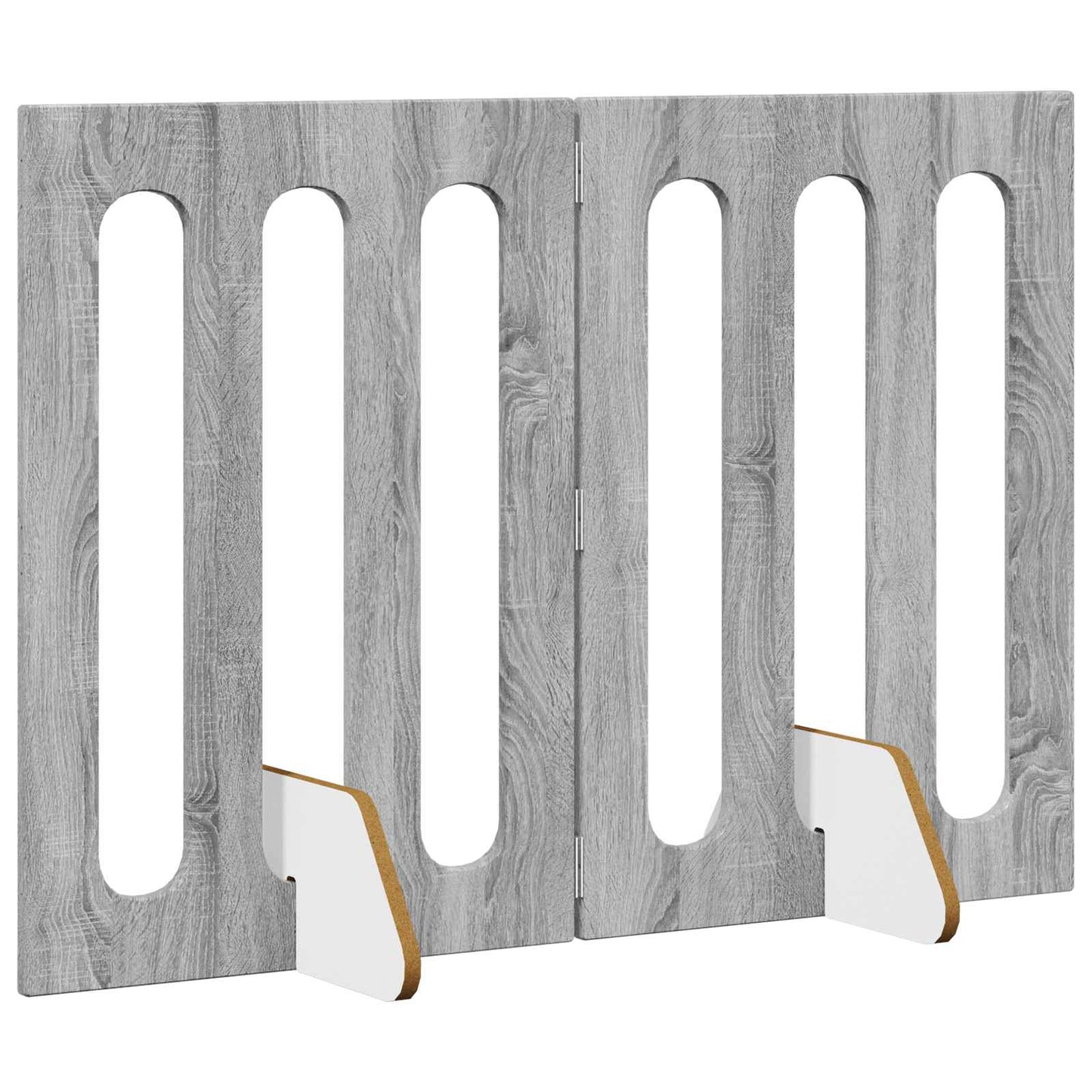 Faltbarer Haustierzaun 2 stk. Sonoma-Grau 100,5 x 38 x 70 cm