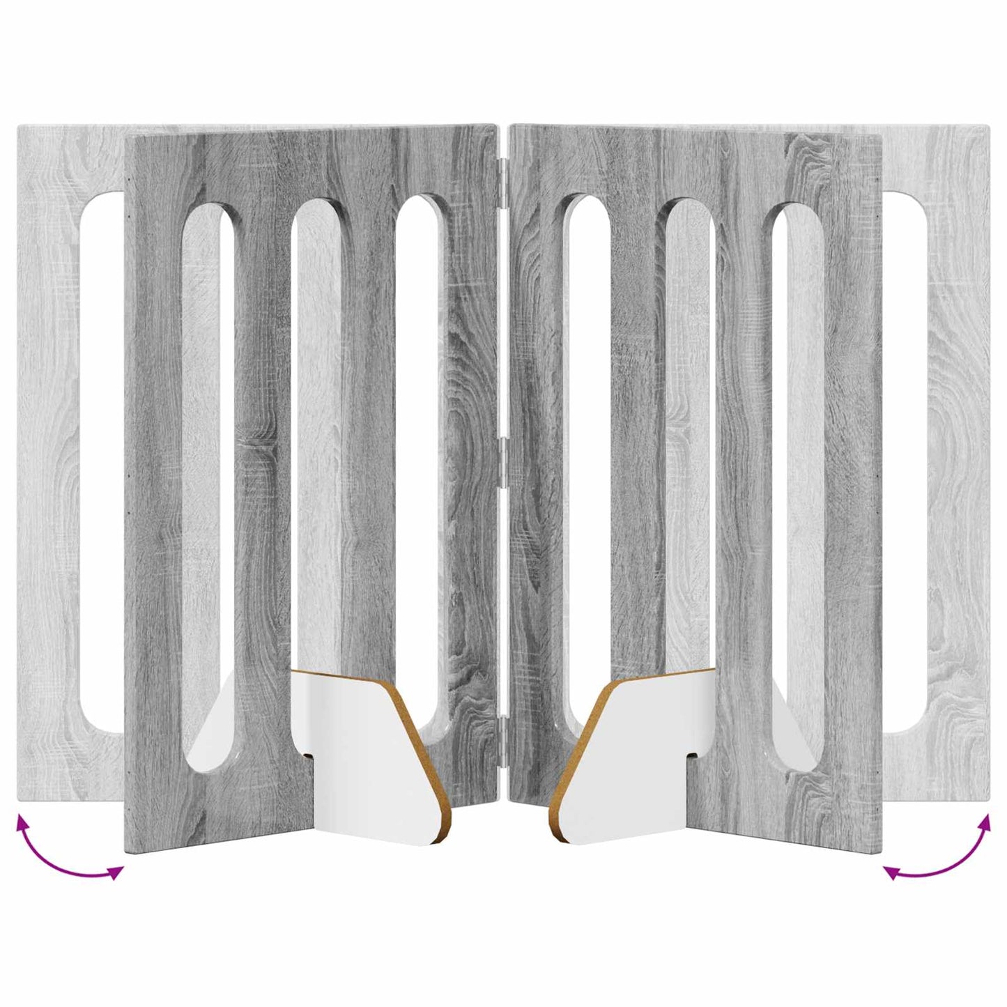 Faltbarer Haustierzaun 2 stk. Sonoma-Grau 100,5 x 38 x 70 cm