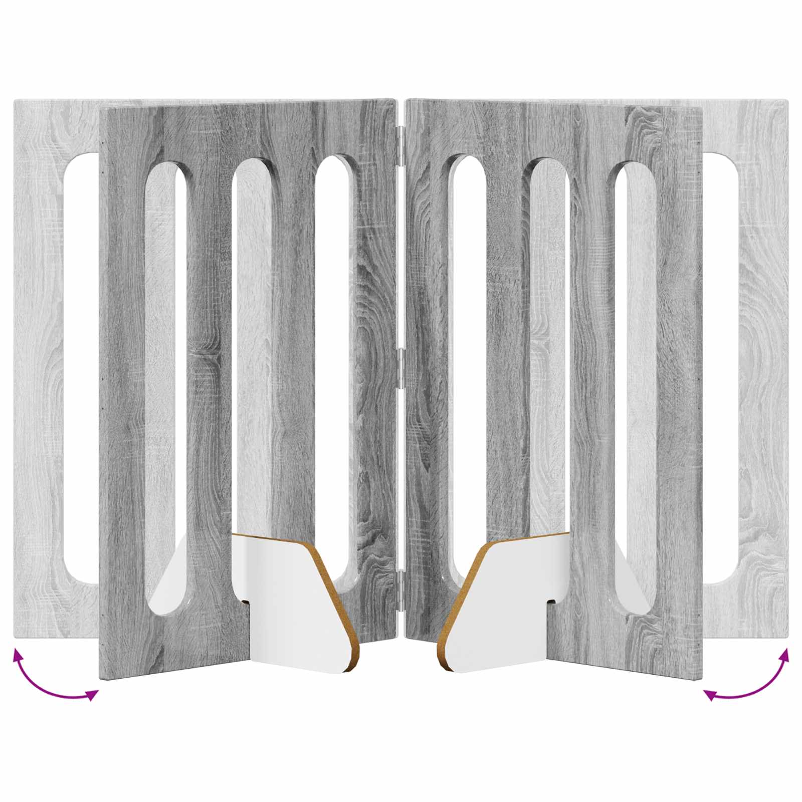 Faltbarer Haustierzaun 2 stk. Sonoma-Grau 100,5 x 38 x 70 cm