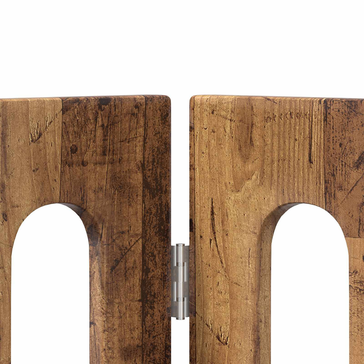 Faltbarer Haustierzaun 4 stk. Eichenholz 201 x 38 x 70 cm