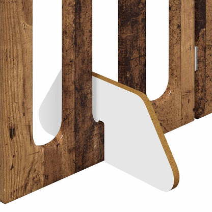 Faltbarer Haustierzaun 4 stk. Eichenholz 201 x 38 x 70 cm