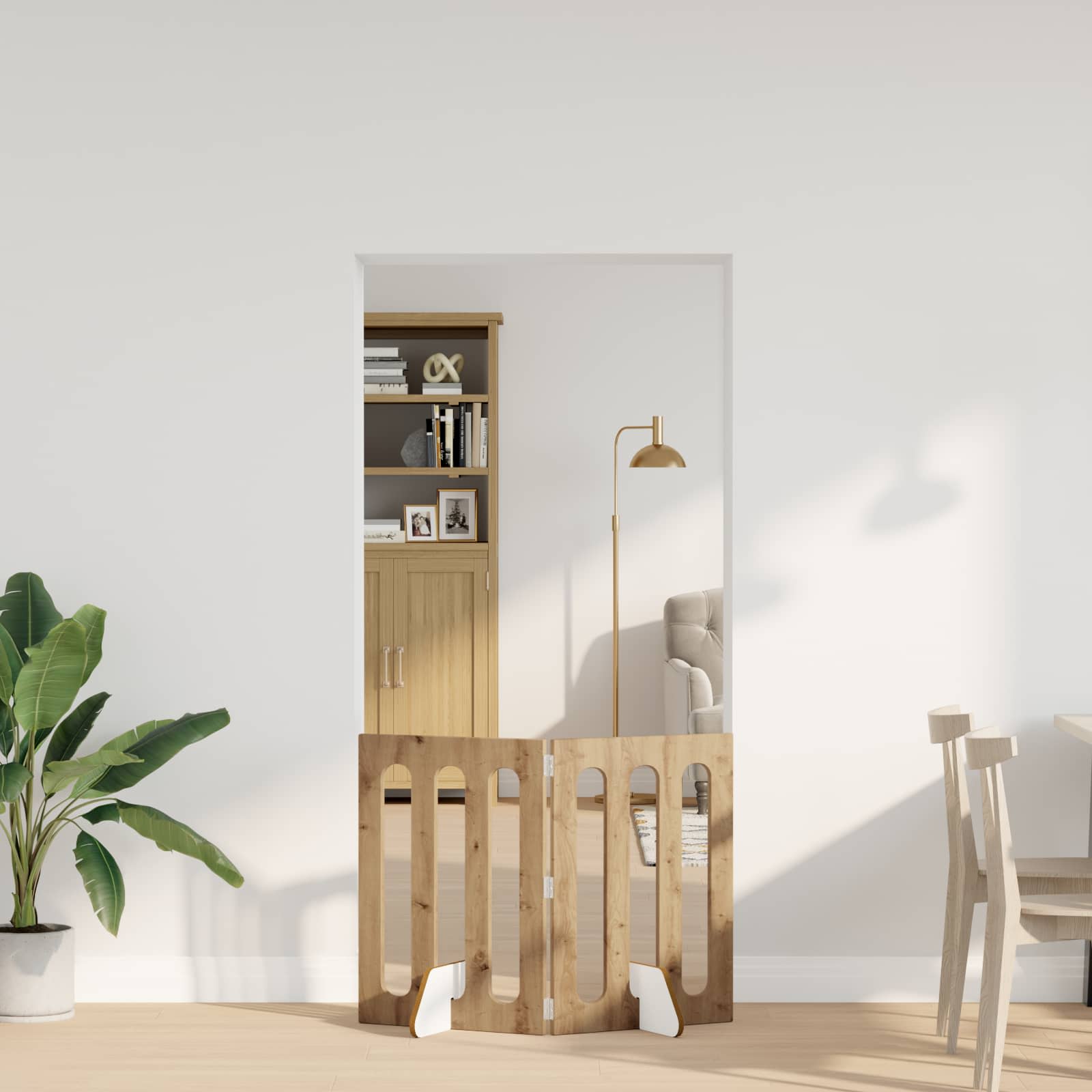 Faltbarer Haustierzaun 2 stk. Artisan-Eiche 100,5 x 38 x 70 cm
