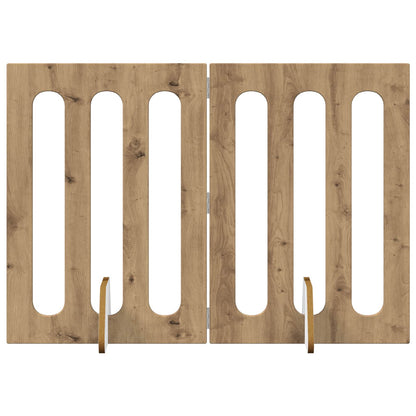 Faltbarer Haustierzaun 2 stk. Artisan-Eiche 100,5 x 38 x 70 cm