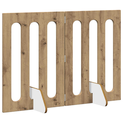 Faltbarer Haustierzaun 2 stk. Artisan-Eiche 100,5 x 38 x 70 cm