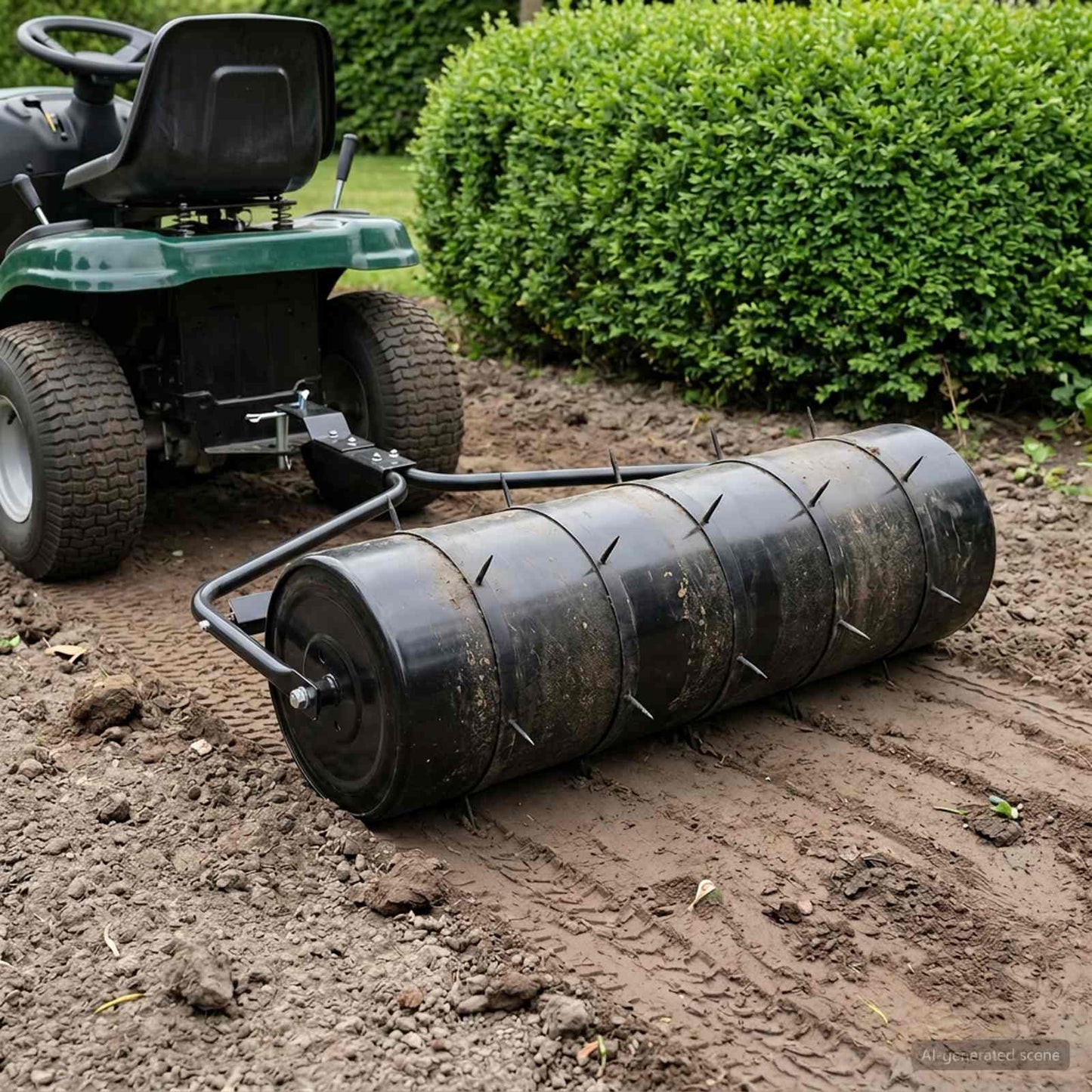 Garten Rasenwalze mit Aerator Klammern Ø 30 x 90 cm Stahl