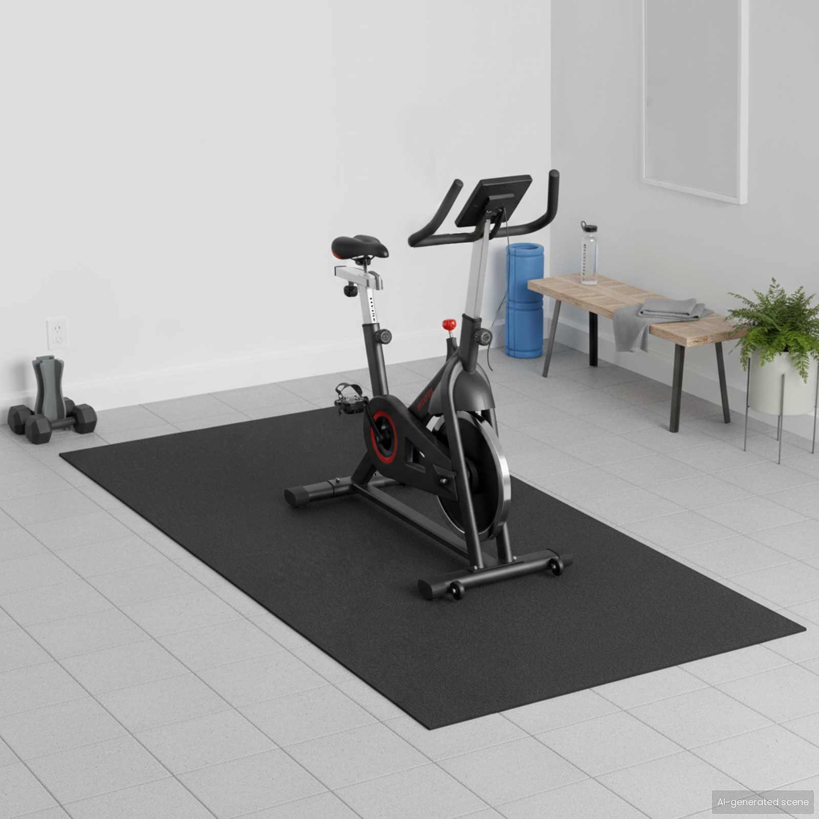 Sport Schutzmatte Schwarz 150 x 75 x 0,6 cm High-density PVC