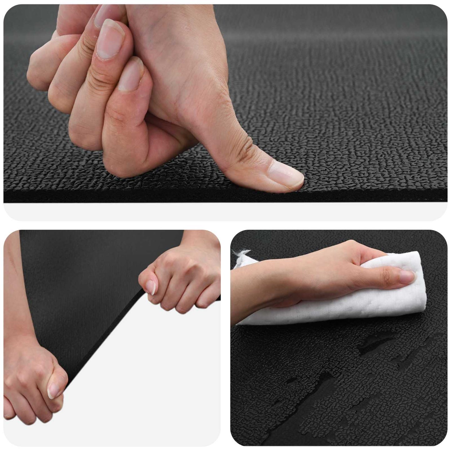 Sport Schutzmatte Schwarz 180 x 75 x 0,6 cm High-density PVC