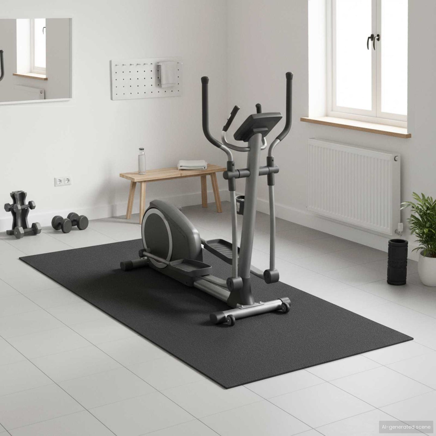 Sport Schutzmatte Schwarz 200 x 90 x 0,6 cm High-density PVC