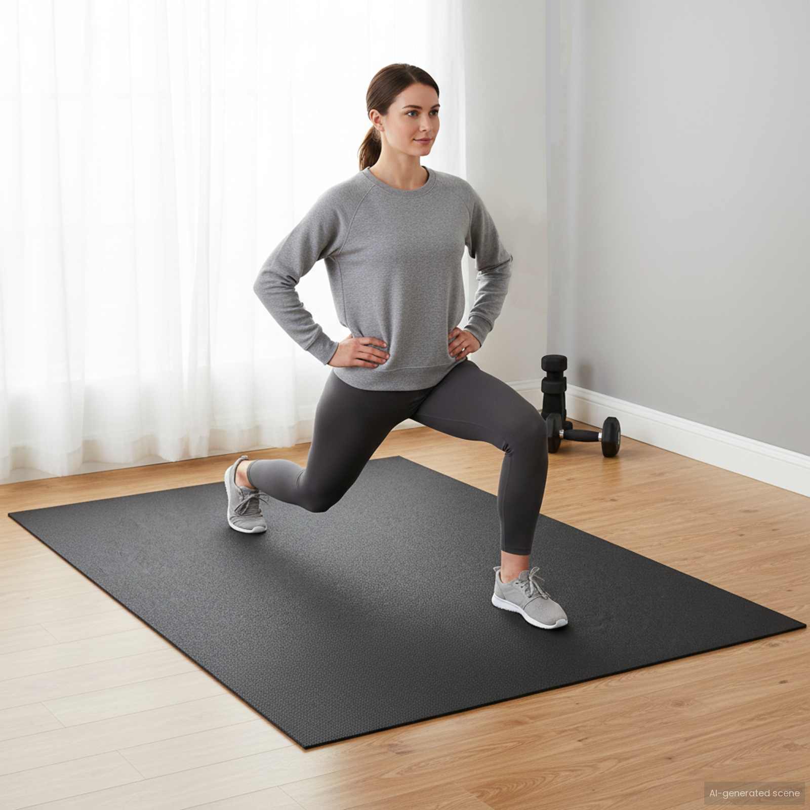 Sport Schutzmatte Schwarz 243 x 152 x 0,6 cm High-density PVC