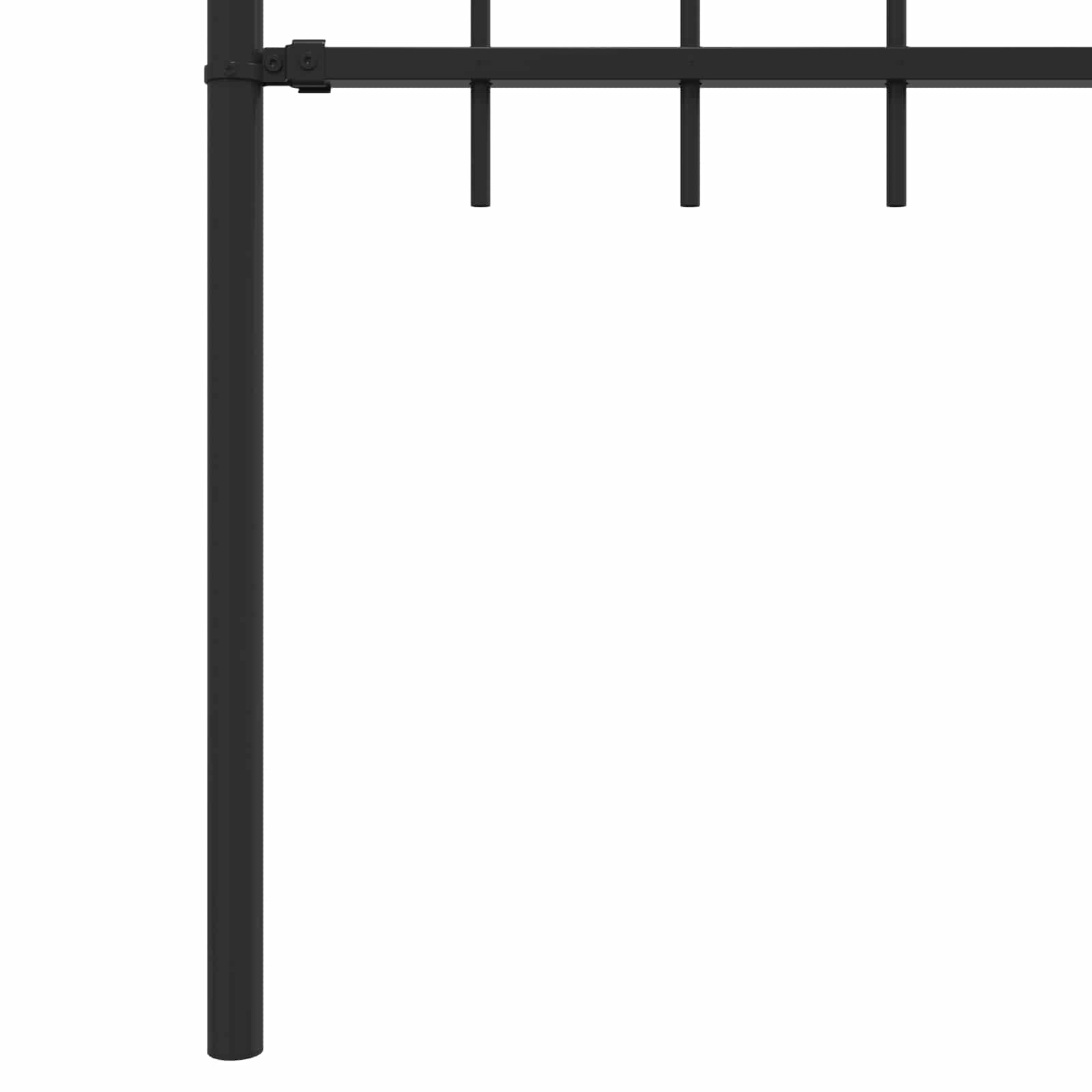 Spießzaun ASTEN 200 x 110 cm Pulverbeschichteter Stahl Schwarz