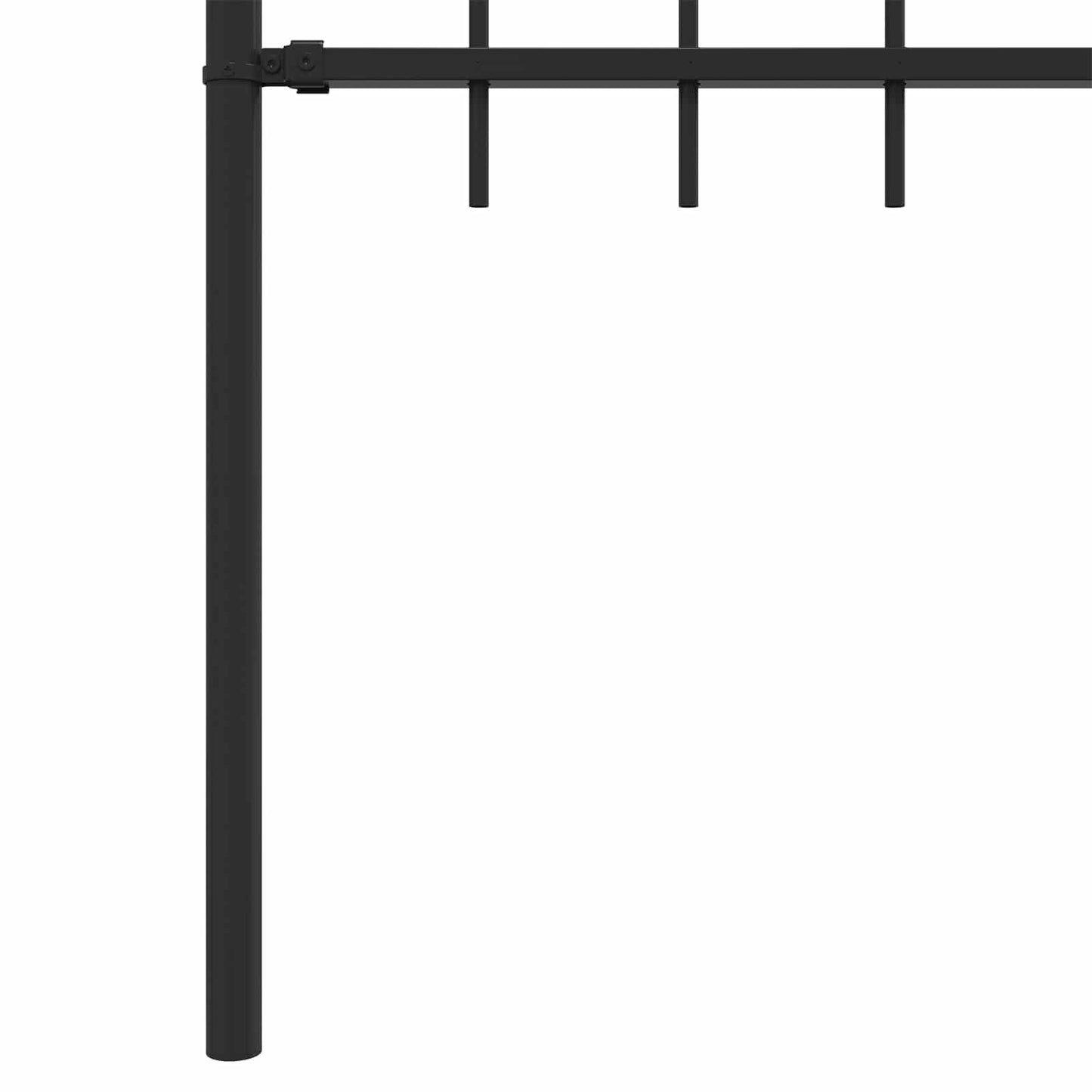 Spießzaun ASTEN 200 x 150 cm Pulverbeschichteter Stahl Schwarz