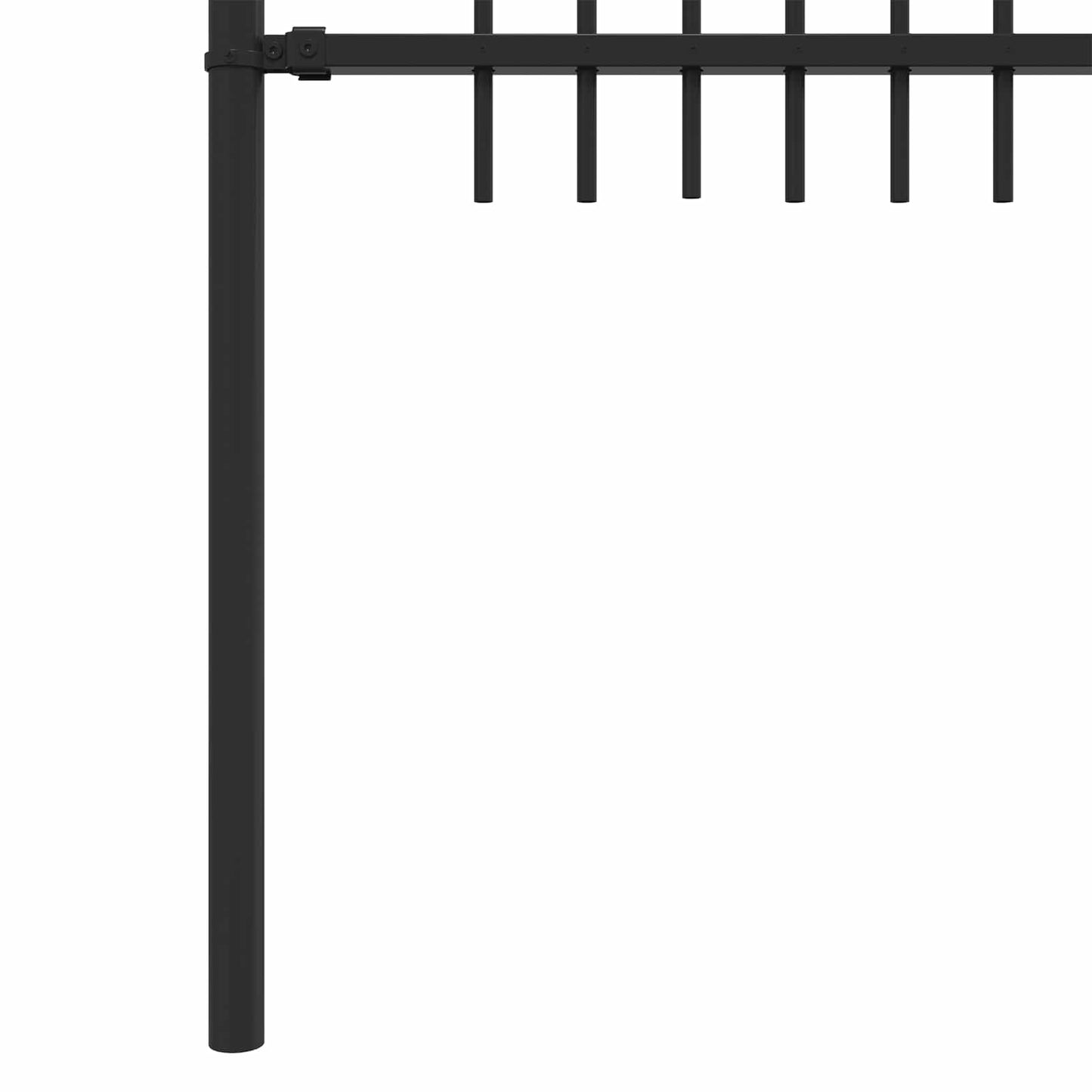 Spitzenbogenzaun DRONTEN 200 x 166 cm Pulverbeschichteter Stahl