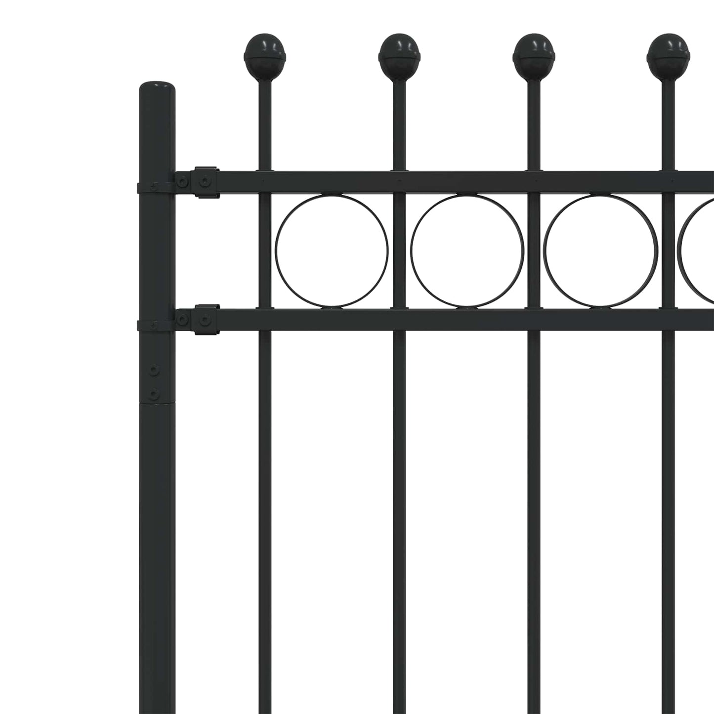 Ringzaun TILBURG 200 x 130 cm Pulverbeschichteter Stahl Schwarz