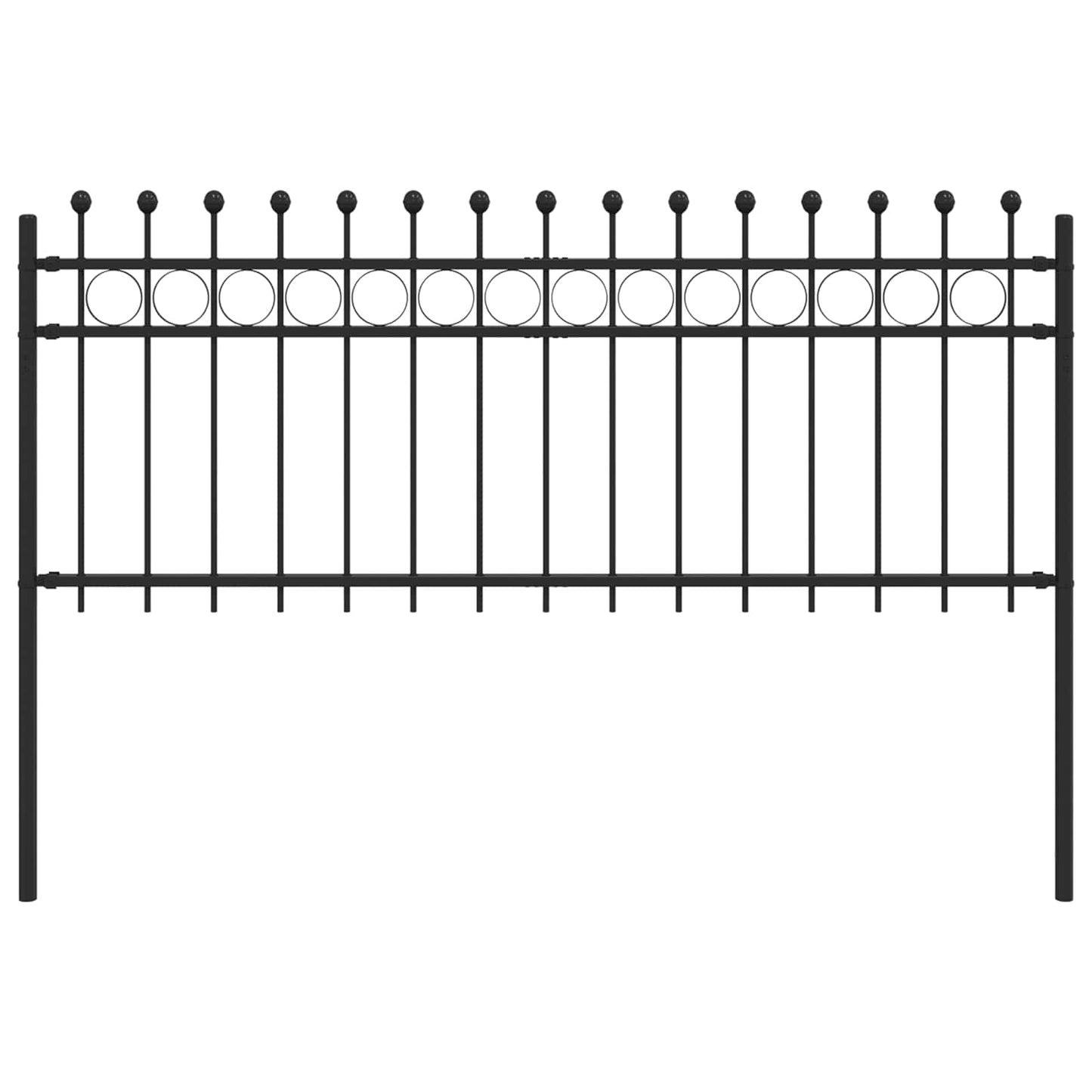 Ringzaun TILBURG 200 x 130 cm Pulverbeschichteter Stahl Schwarz