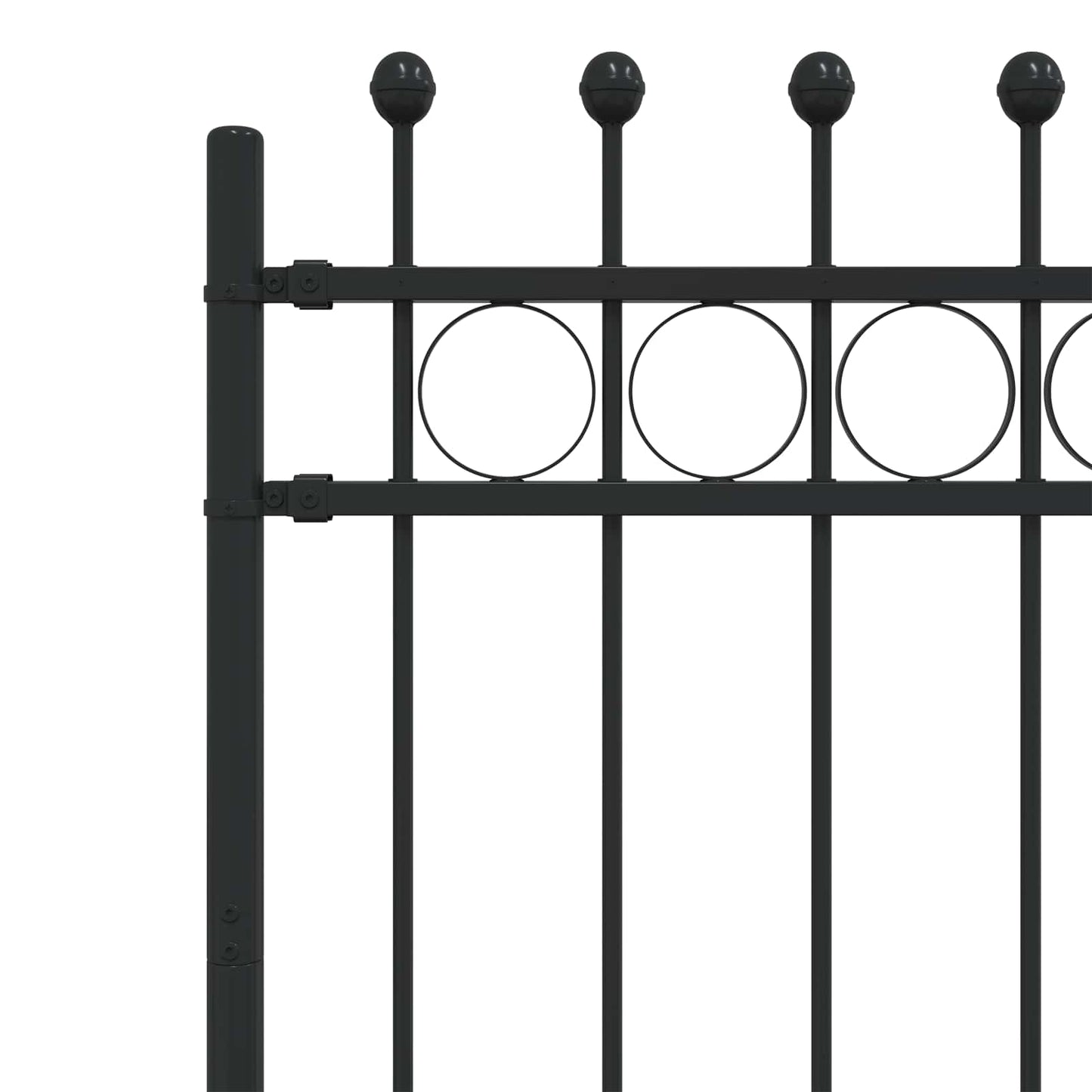 Ringzaun TILBURG 200 x 150 cm Pulverbeschichteter Stahl Schwarz
