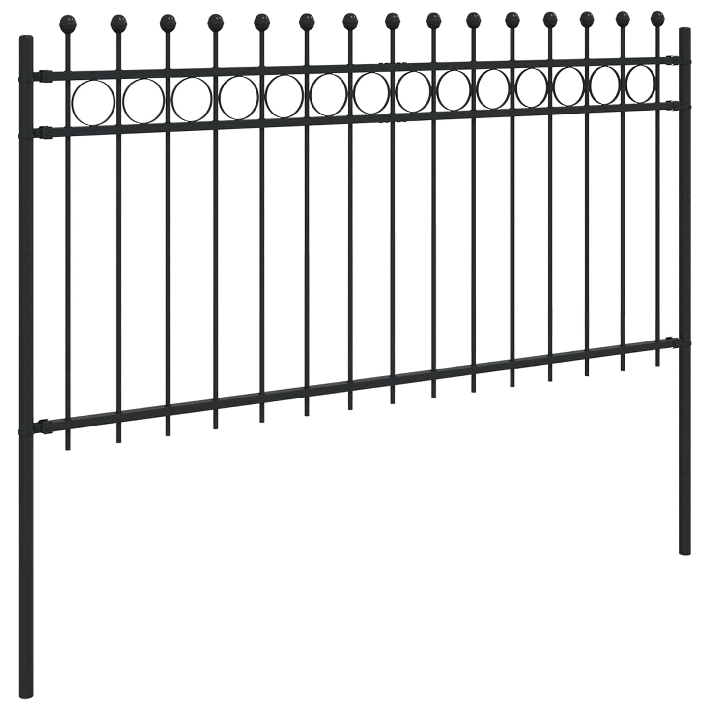 Ringzaun TILBURG 200 x 150 cm Pulverbeschichteter Stahl Schwarz