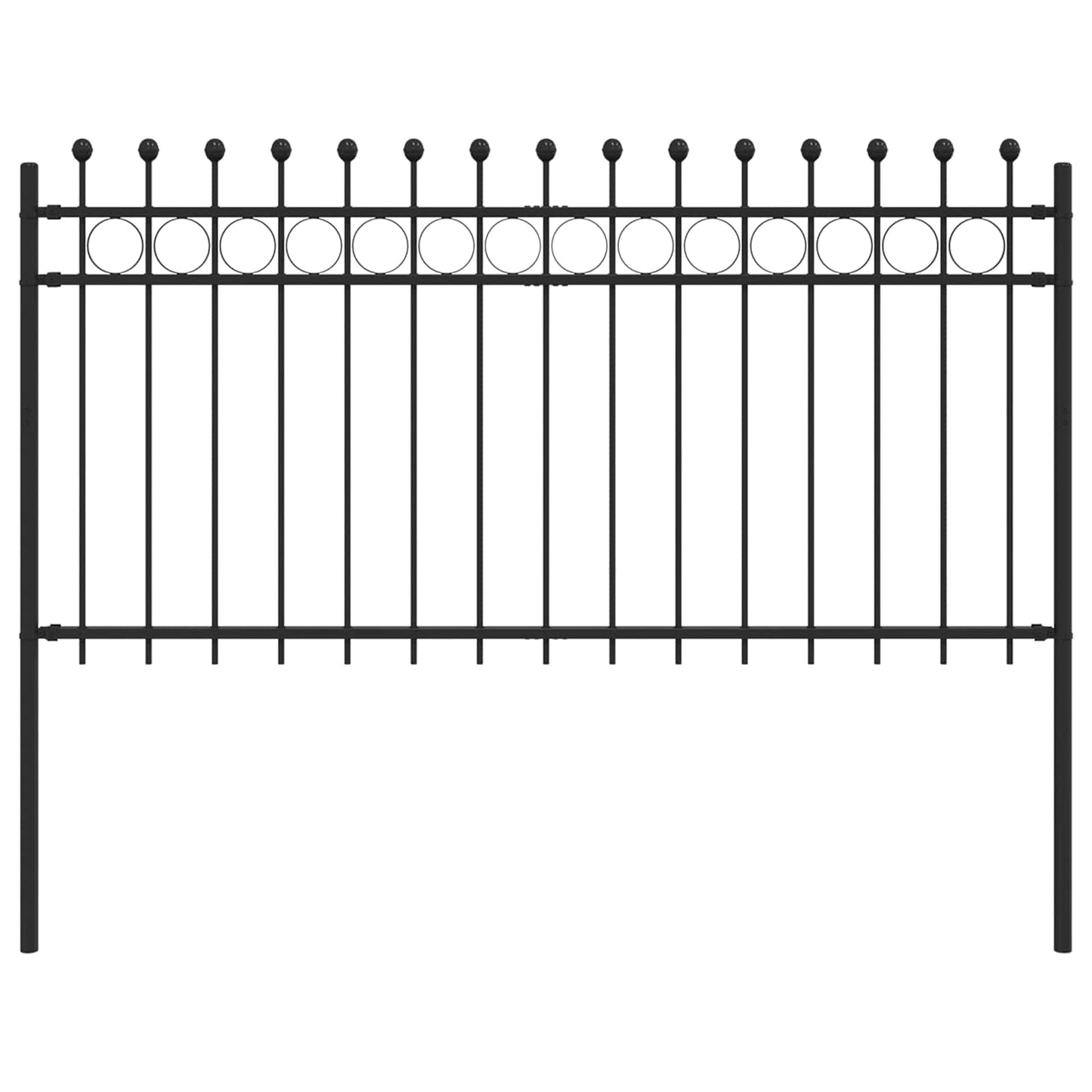 Ringzaun TILBURG 200 x 150 cm Pulverbeschichteter Stahl Schwarz