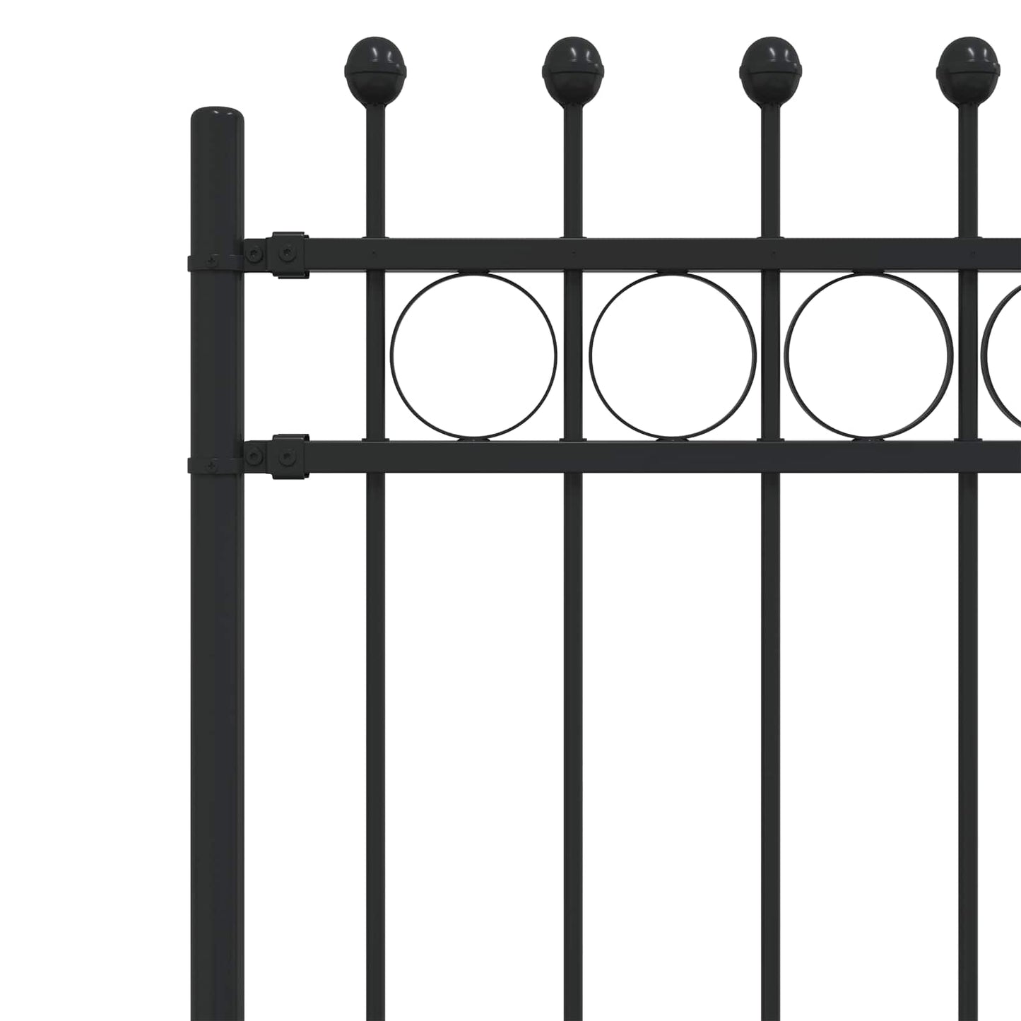Ringzaun TILBURG 200 x 166 cm Pulverbeschichteter Stahl Schwarz