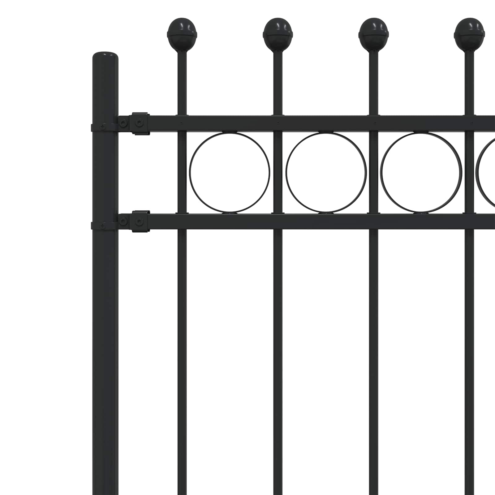 Ringzaun TILBURG 200 x 166 cm Pulverbeschichteter Stahl Schwarz