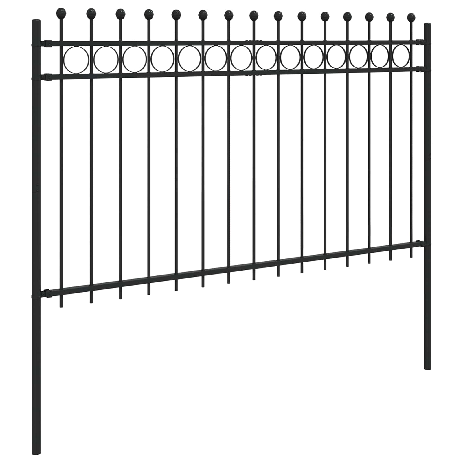 Ringzaun TILBURG 200 x 166 cm Pulverbeschichteter Stahl Schwarz
