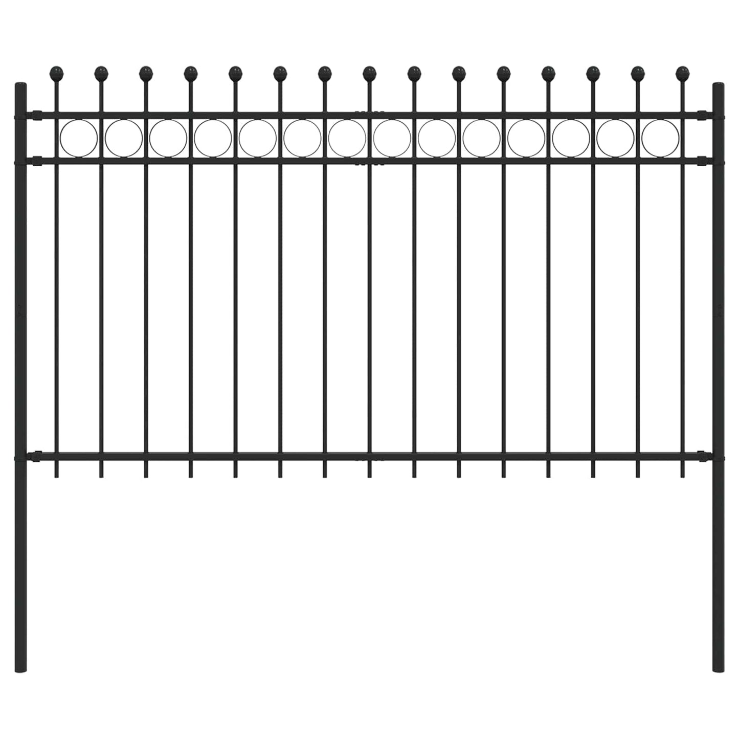 Ringzaun TILBURG 200 x 166 cm Pulverbeschichteter Stahl Schwarz