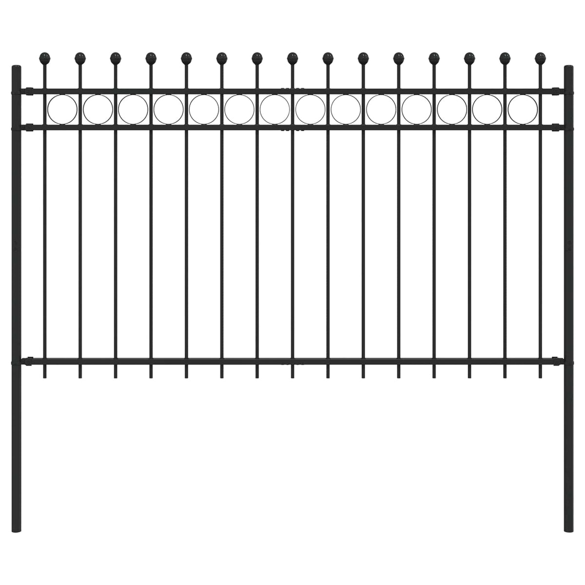 Ringzaun TILBURG 200 x 116 cm Pulverbeschichteter Stahl Schwarz