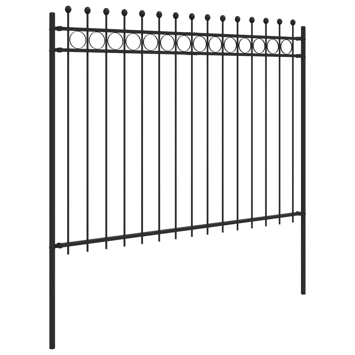 Ringzaun TILBURG 200 x 200 cm Pulverbeschichteter Stahl Schwarz