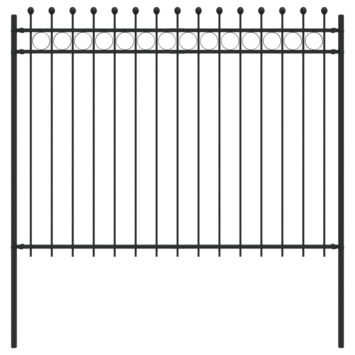 Ringzaun TILBURG 200 x 150 cm Pulverbeschichteter Stahl Schwarz