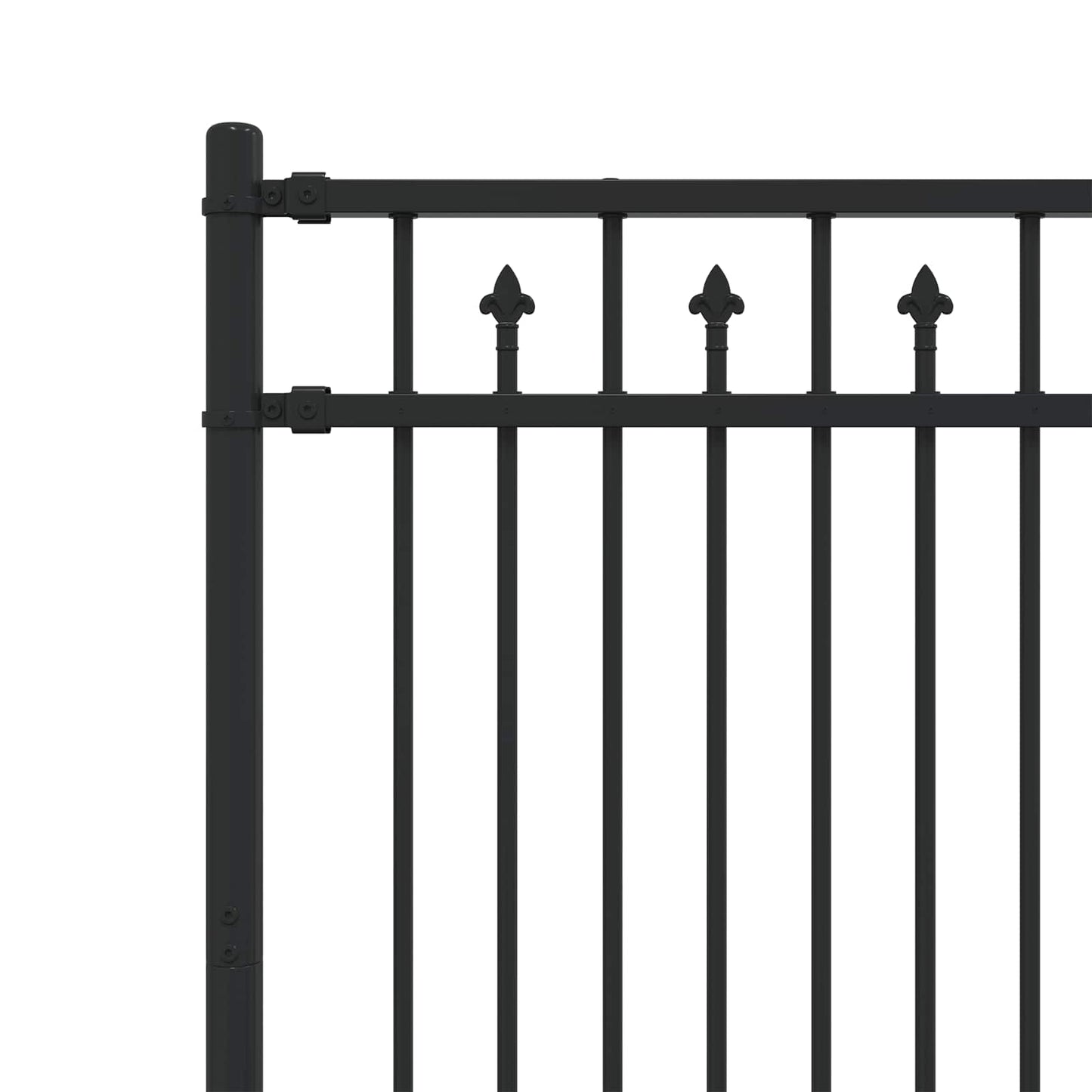 Spitzenzaun BAARLO 200 x 150 cm Pulverbeschichteter Stahl