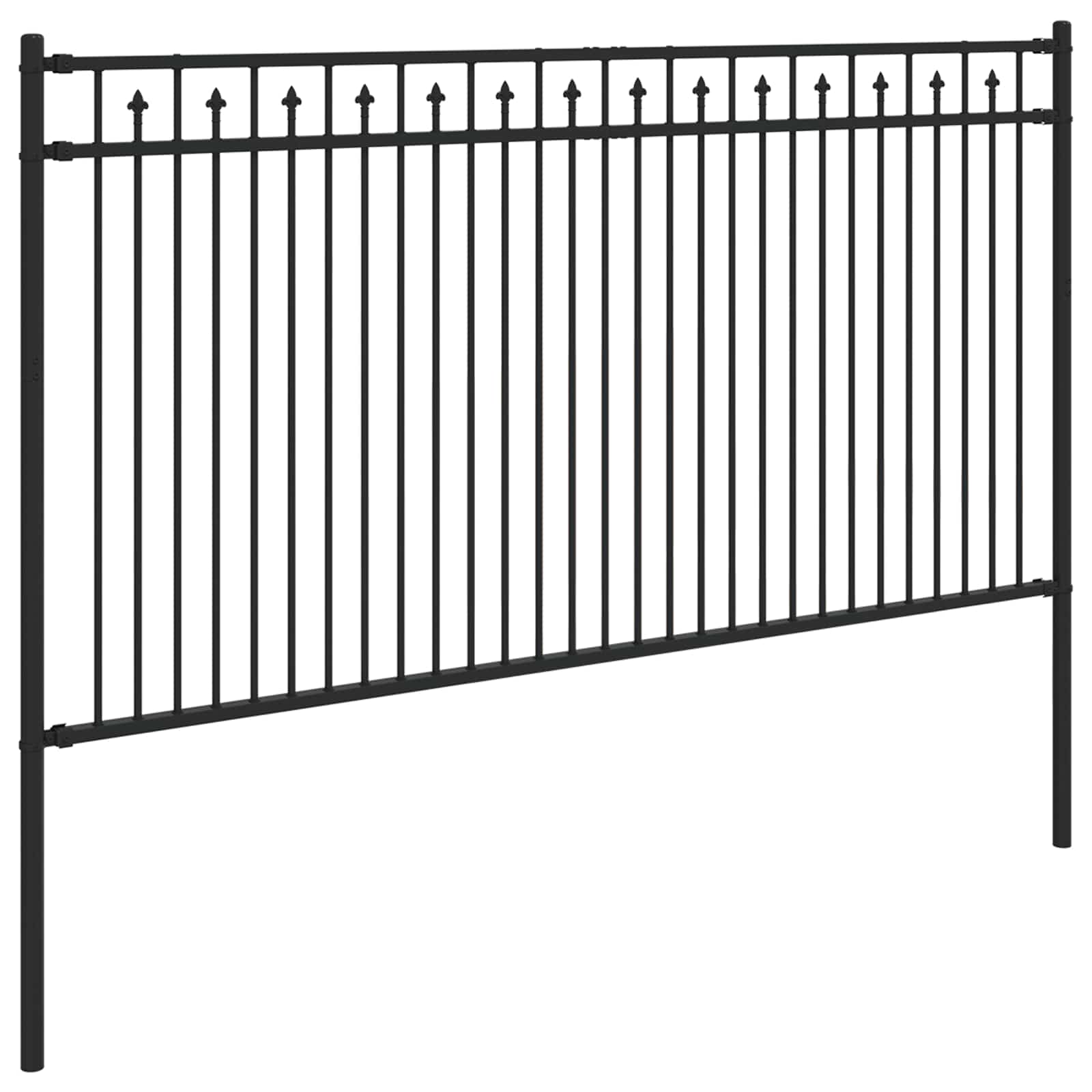 Spitzenzaun BAARLO 200 x 150 cm Pulverbeschichteter Stahl