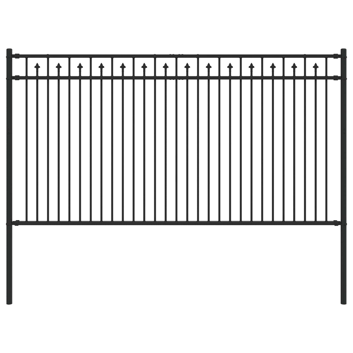 Spitzenzaun BAARLO 200 x 150 cm Pulverbeschichteter Stahl
