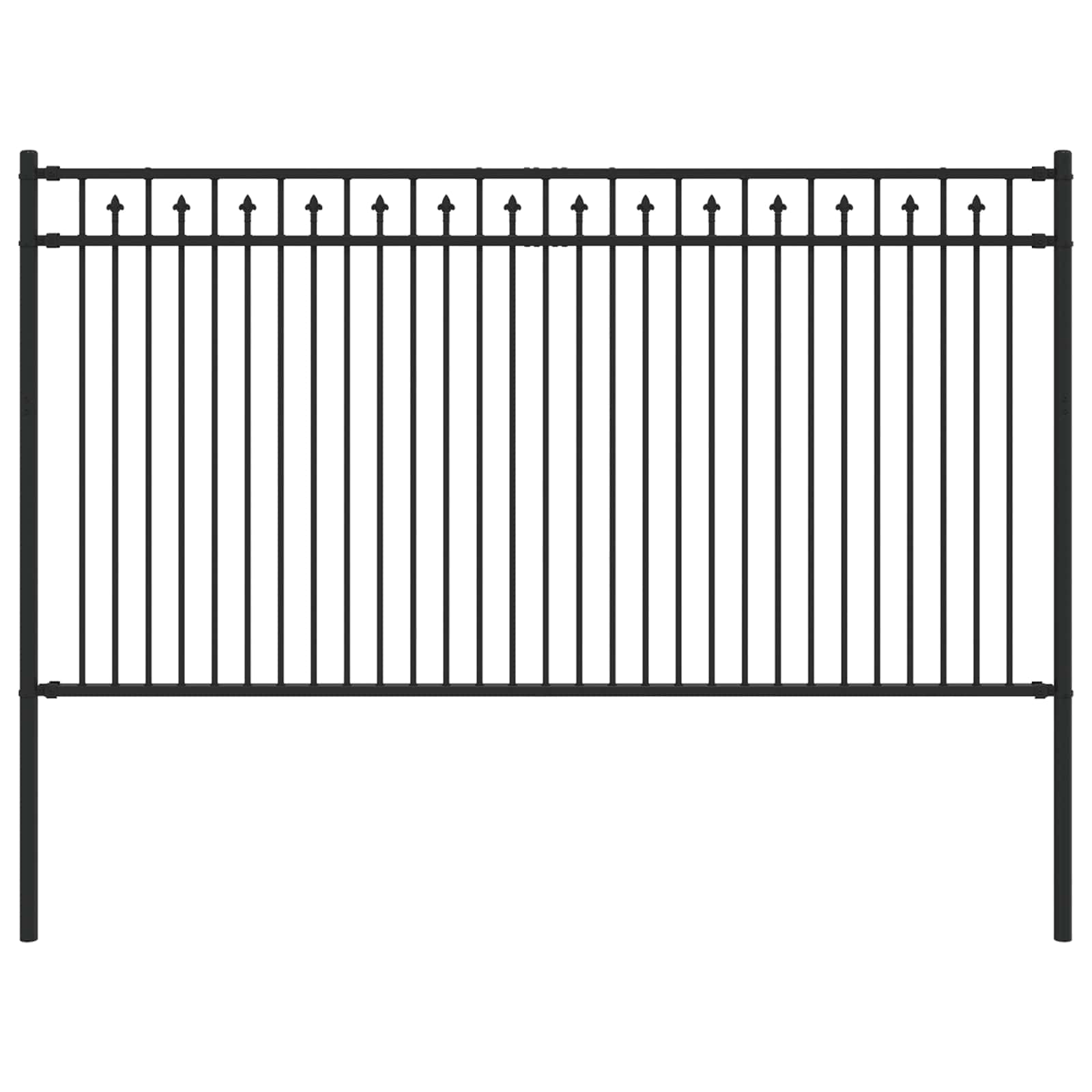 Spitzenzaun BAARLO 200 x 150 cm Pulverbeschichteter Stahl