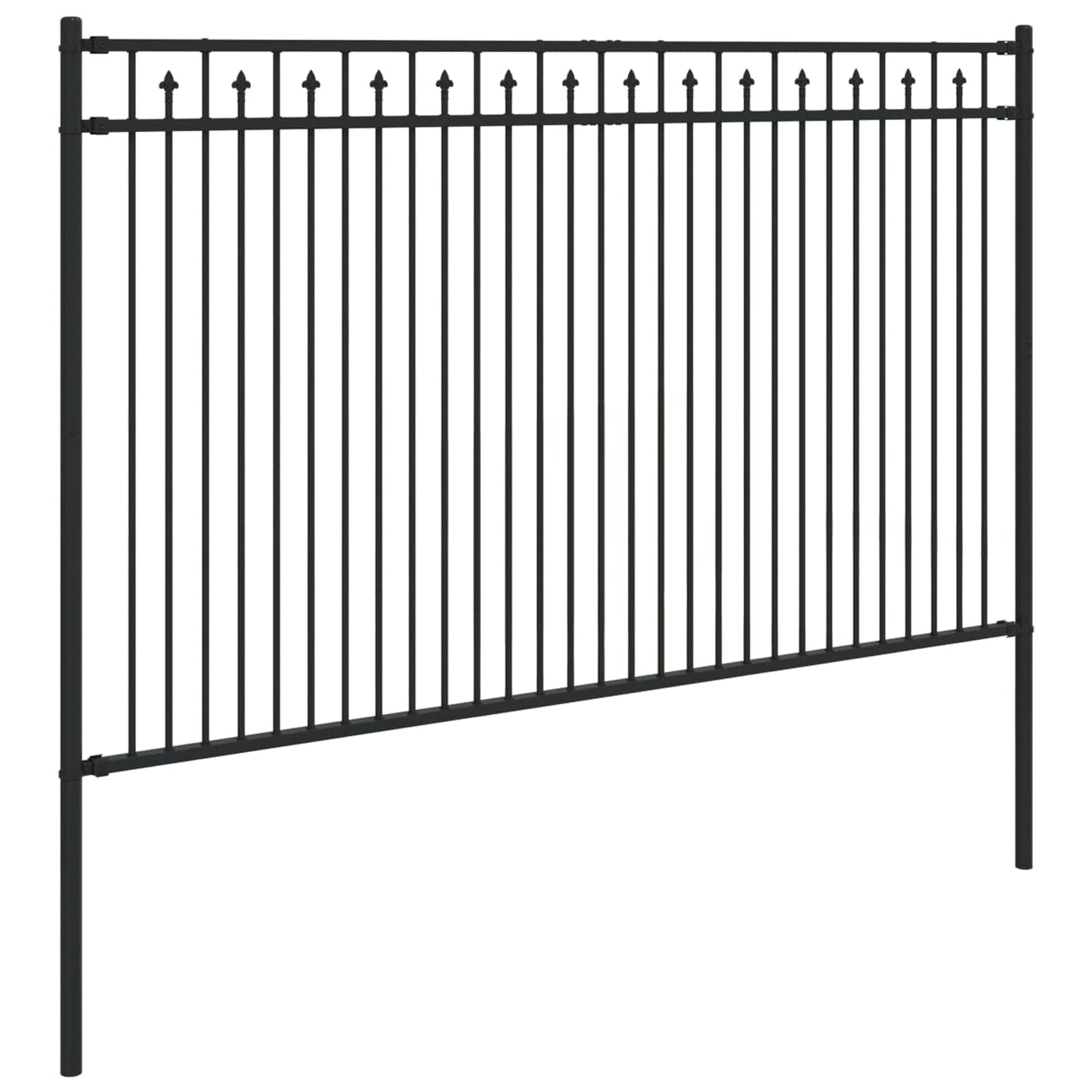 Spitzenzaun BAARLO 200 x 166 cm Pulverbeschichteter Stahl