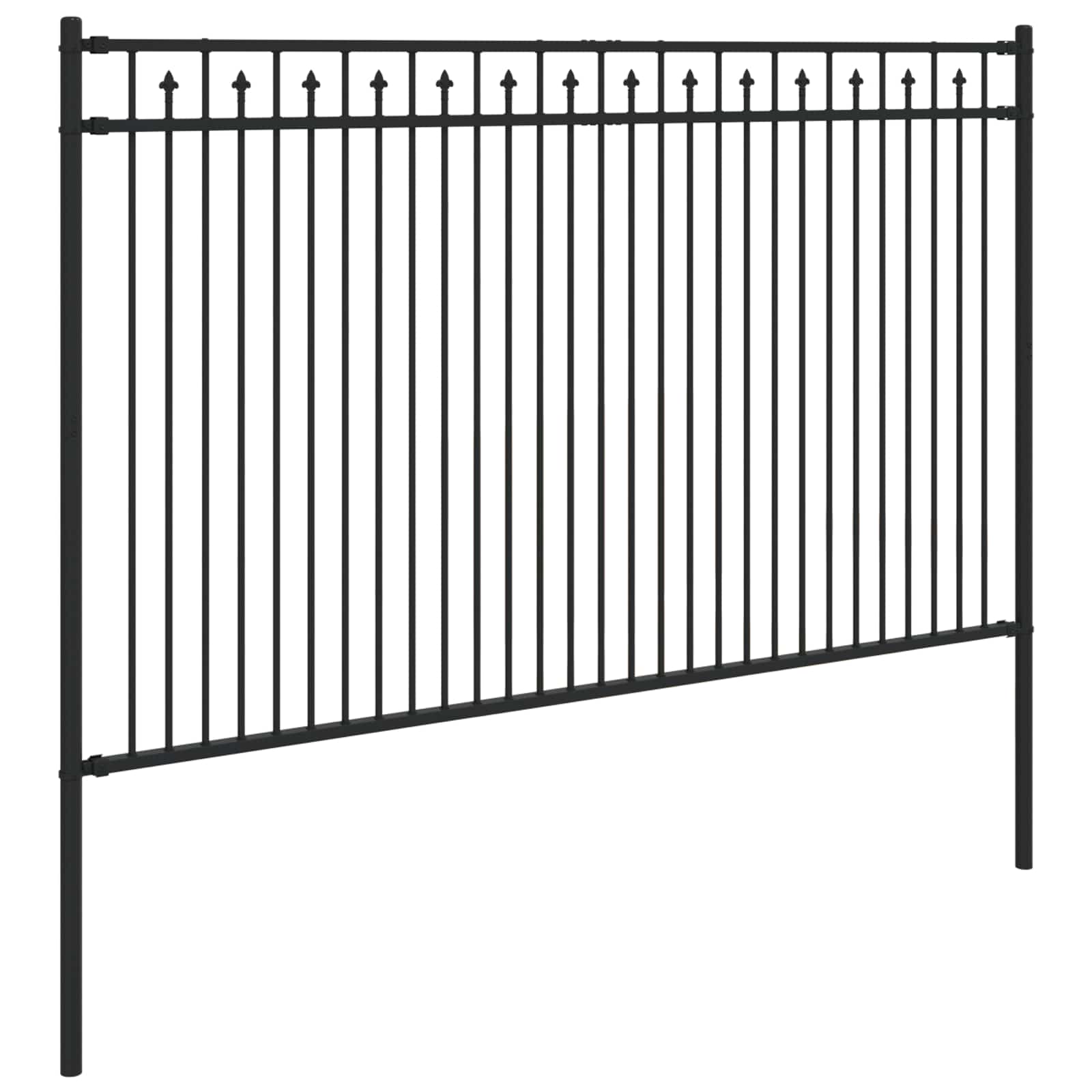 Spitzenzaun BAARLO 200 x 166 cm Pulverbeschichteter Stahl