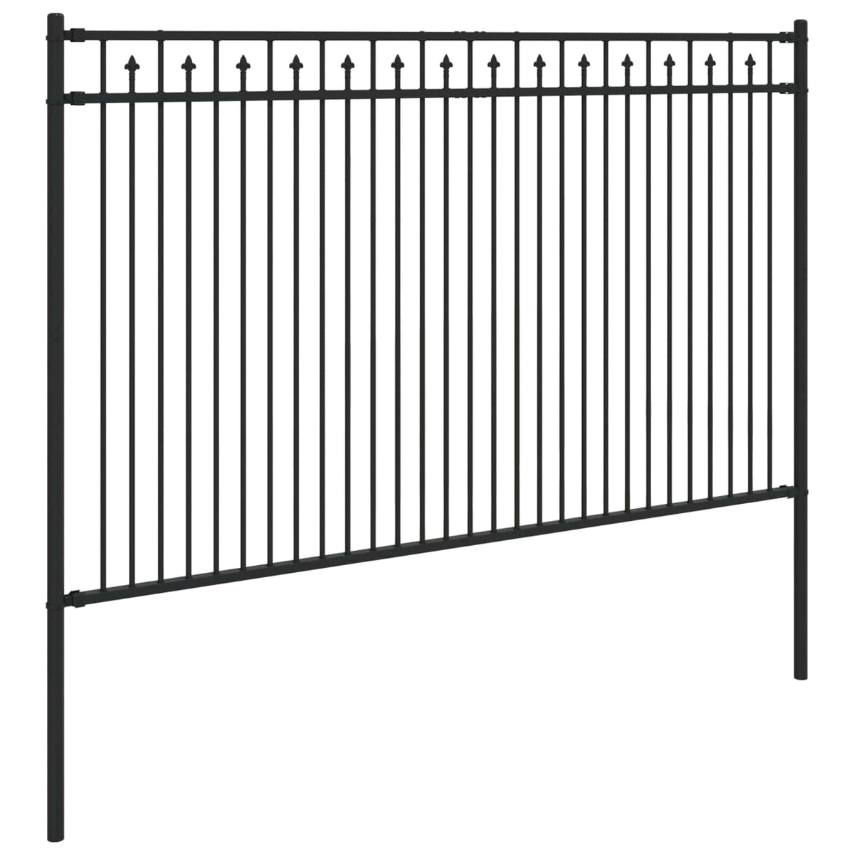 Spitzenzaun BAARLO 200 x 116 cm Pulverbeschichteter Stahl