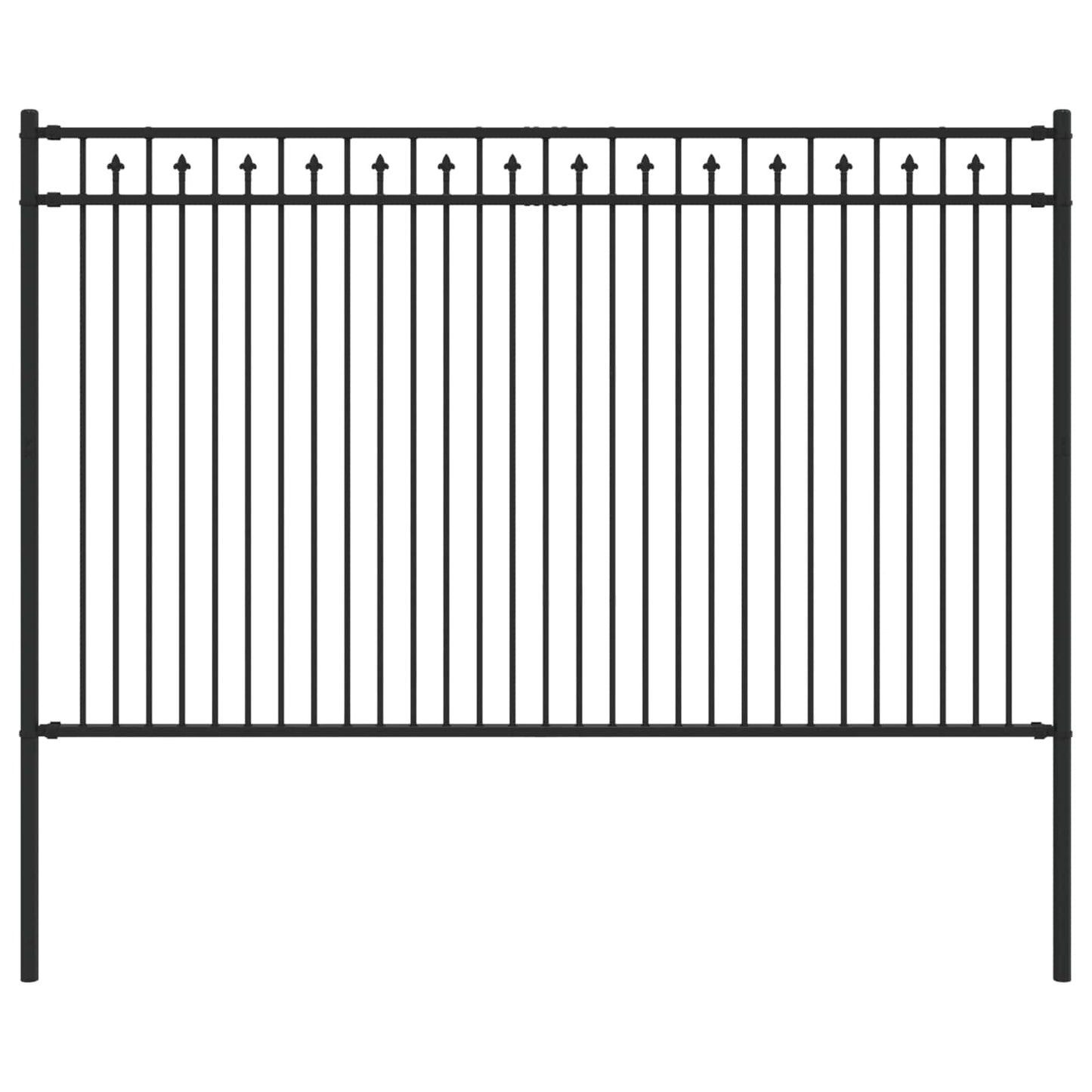 Spitzenzaun BAARLO 200 x 166 cm Pulverbeschichteter Stahl