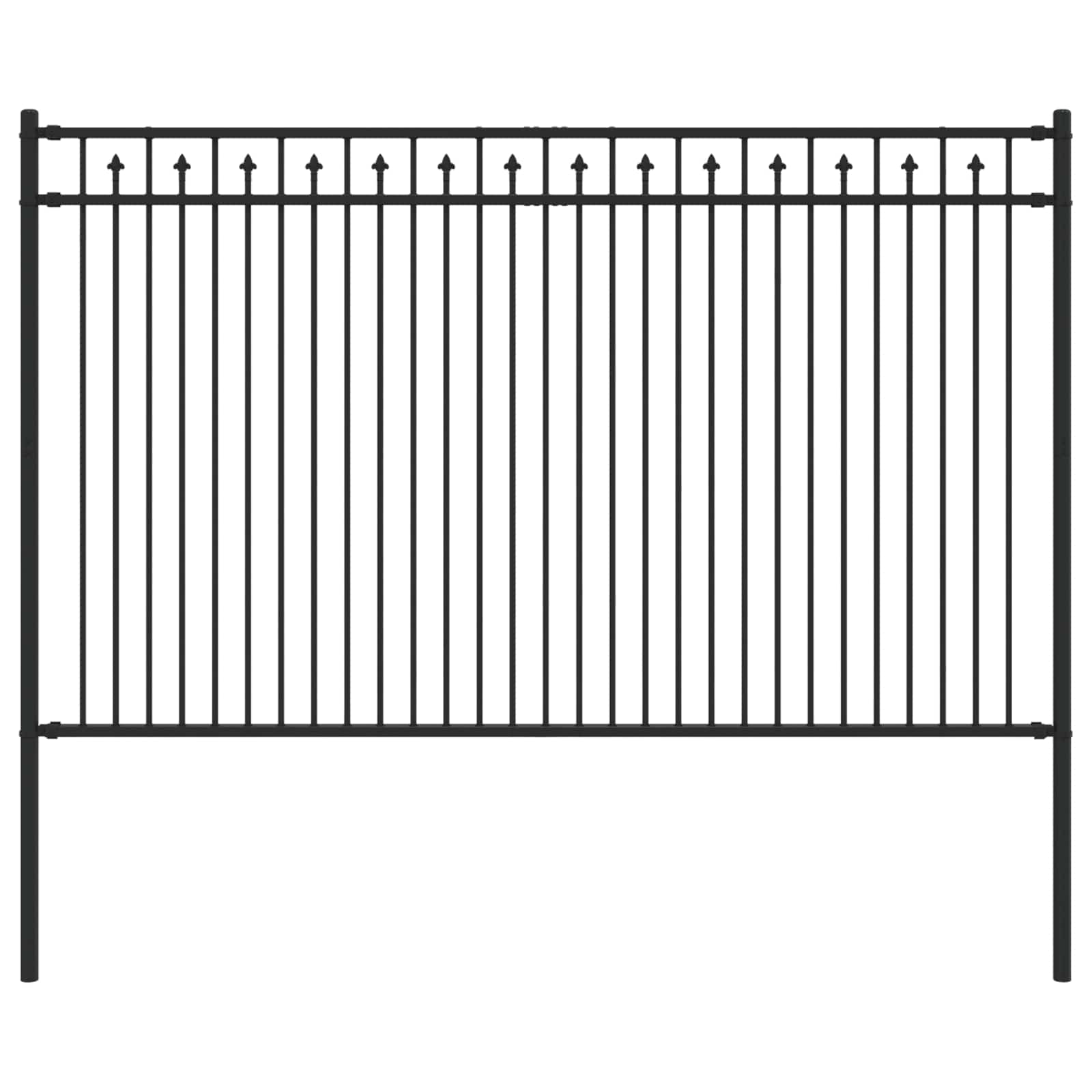 Spitzenzaun BAARLO 200 x 166 cm Pulverbeschichteter Stahl