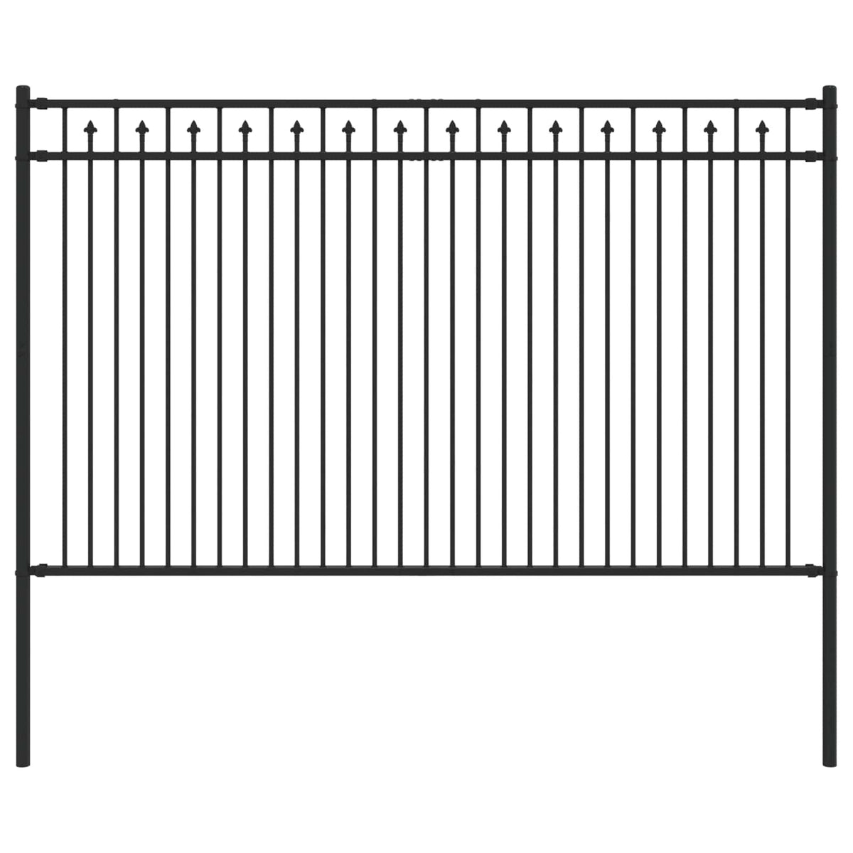 Spitzenzaun BAARLO 200 x 116 cm Pulverbeschichteter Stahl