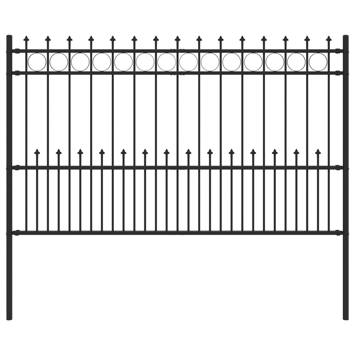 Spike-Ringzaun HORST 200 x 116 cm Pulverbeschichteter Stahl