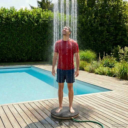 Garten Boden Dusche WPC und Edelstahl 201 Anthrazit
