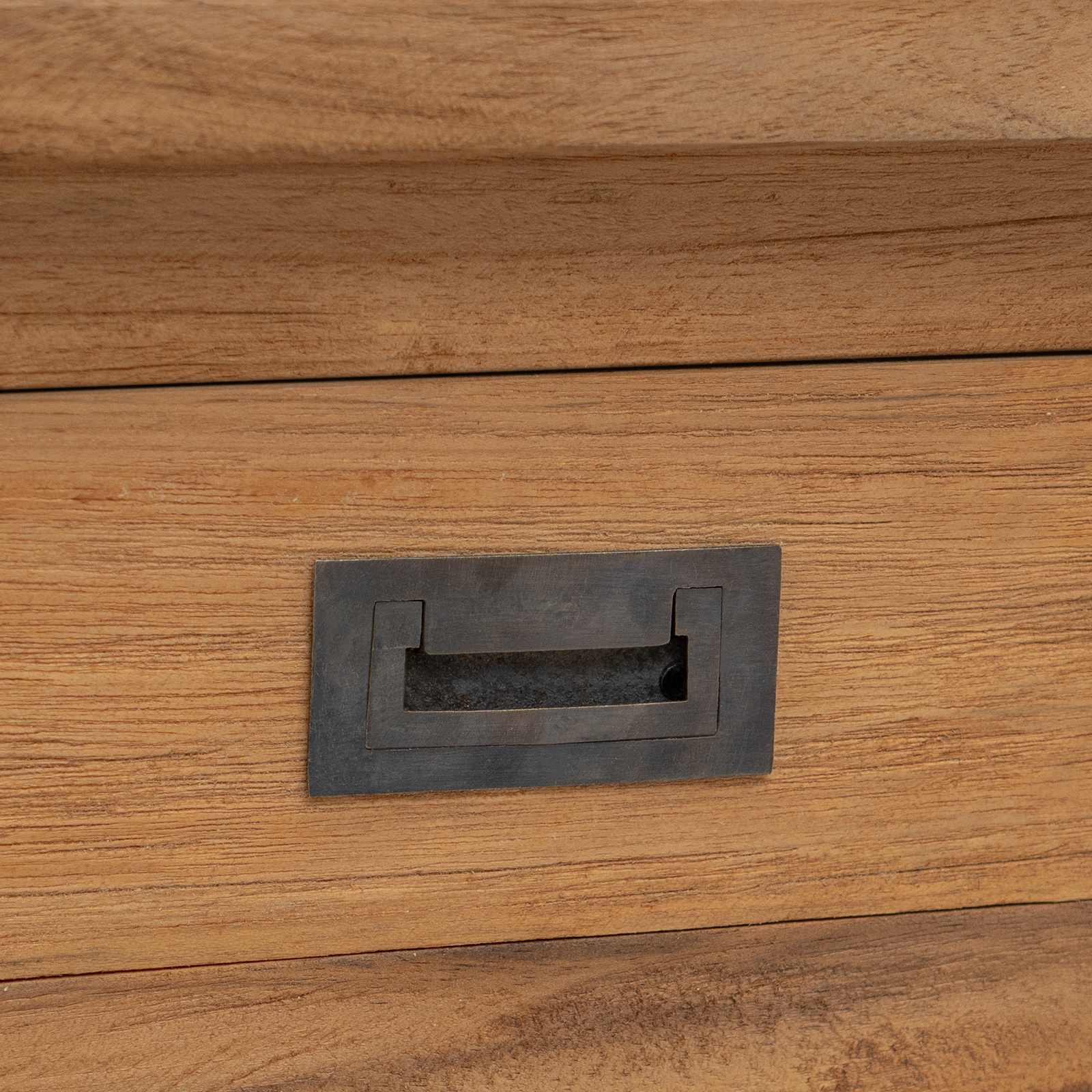 Konsolentisch Natur 110 x 30 x 80 cm Massivholz Teak