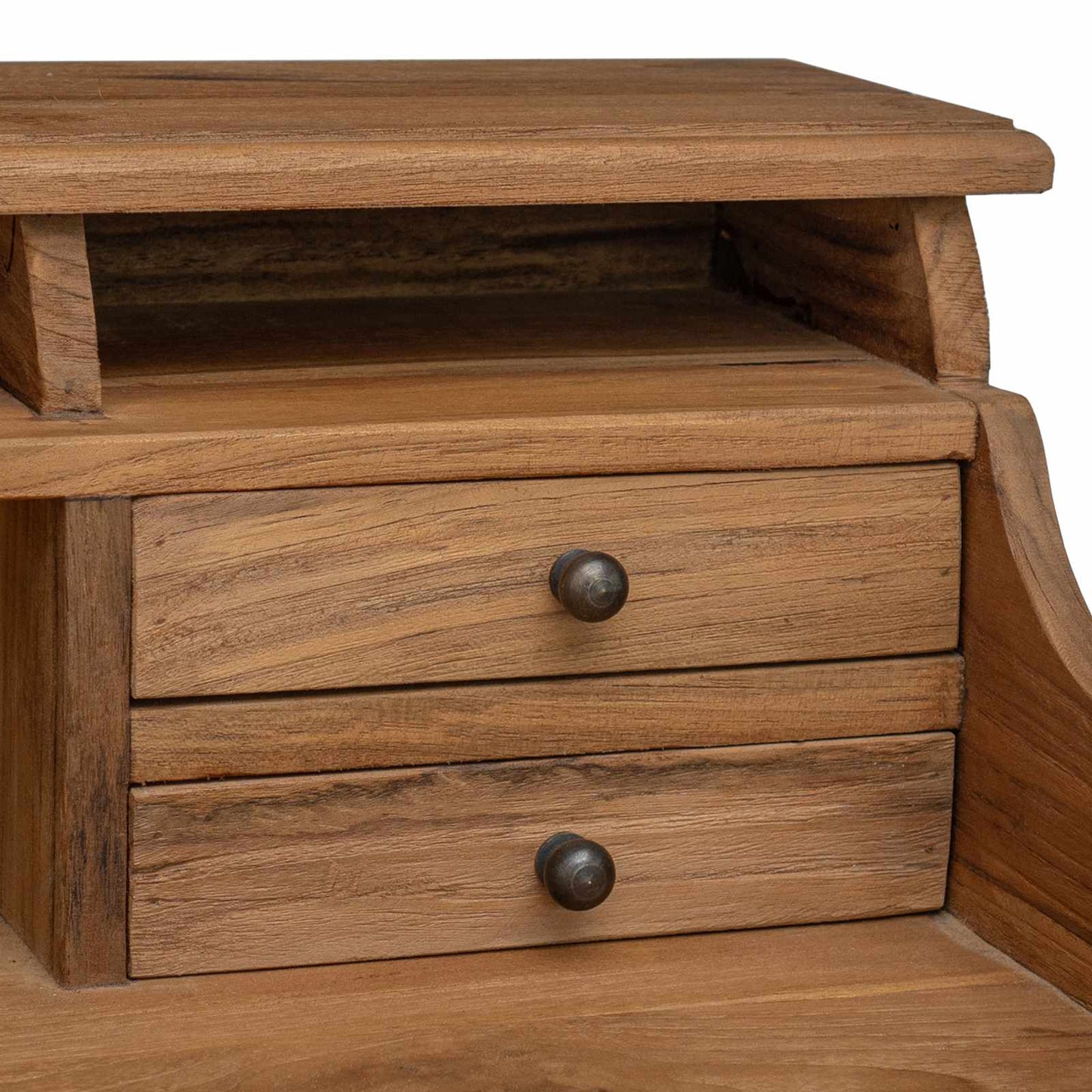 Schreibtisch Natur 89,5 x 49,5 x 100 cm Massivholz Teak