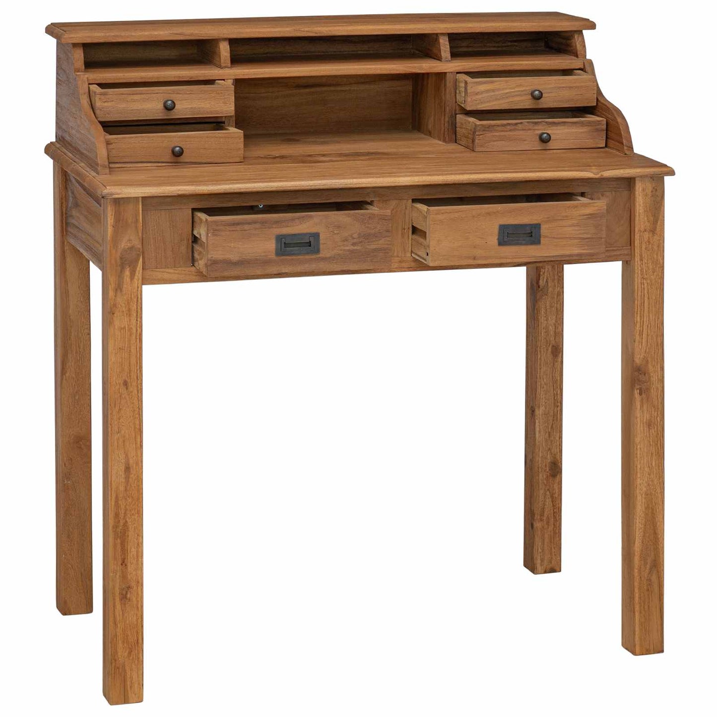 Schreibtisch Natur 89,5 x 49,5 x 100 cm Massivholz Teak