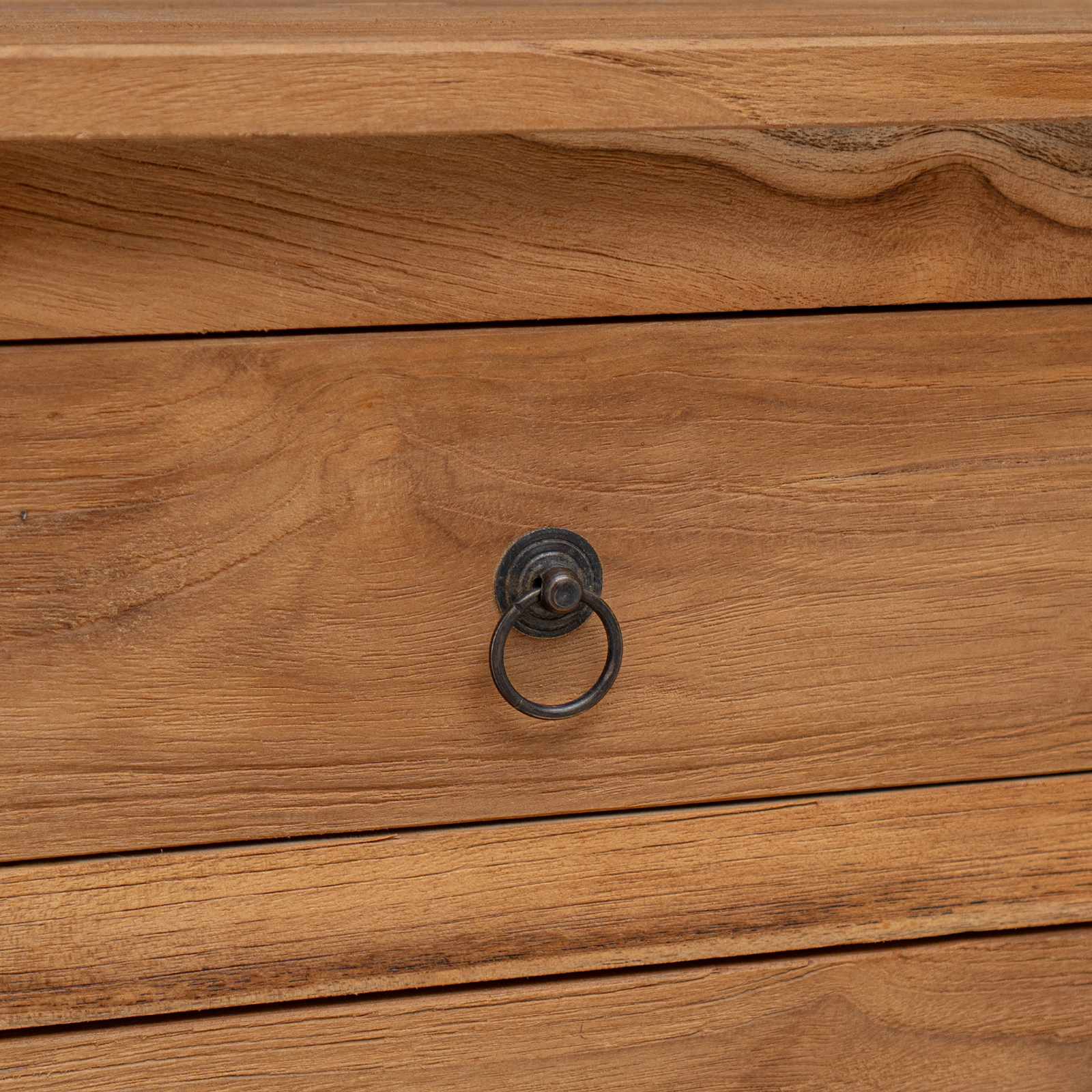 Sideboard Natur 79 x 35 x 80 cm Massivholz Teak
