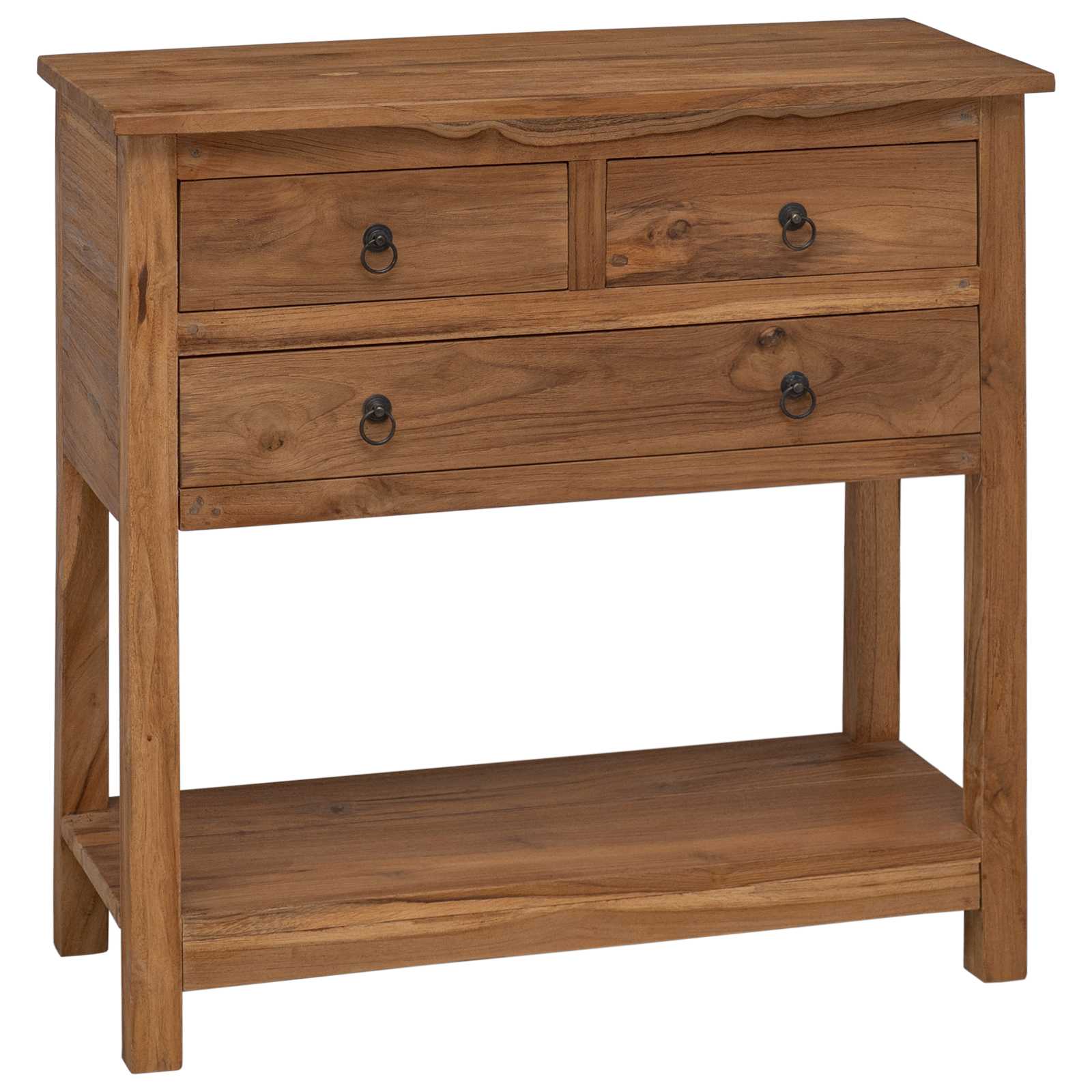 Sideboard Natur 79 x 35 x 80 cm Massivholz Teak