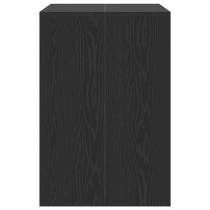 Waschmaschinen-Schrank Schwarz Eichen-Optik 87 x 60 x 89 cm