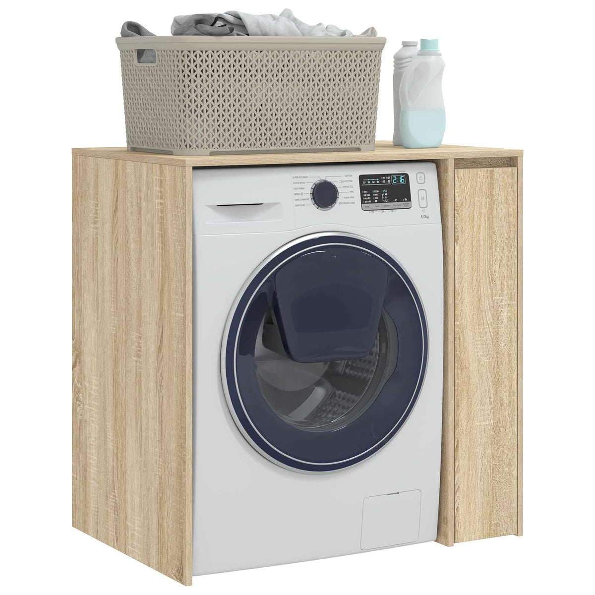 Waschmaschinen-Schrank Sonoma-Eiche 87 x 60 x 89 cm